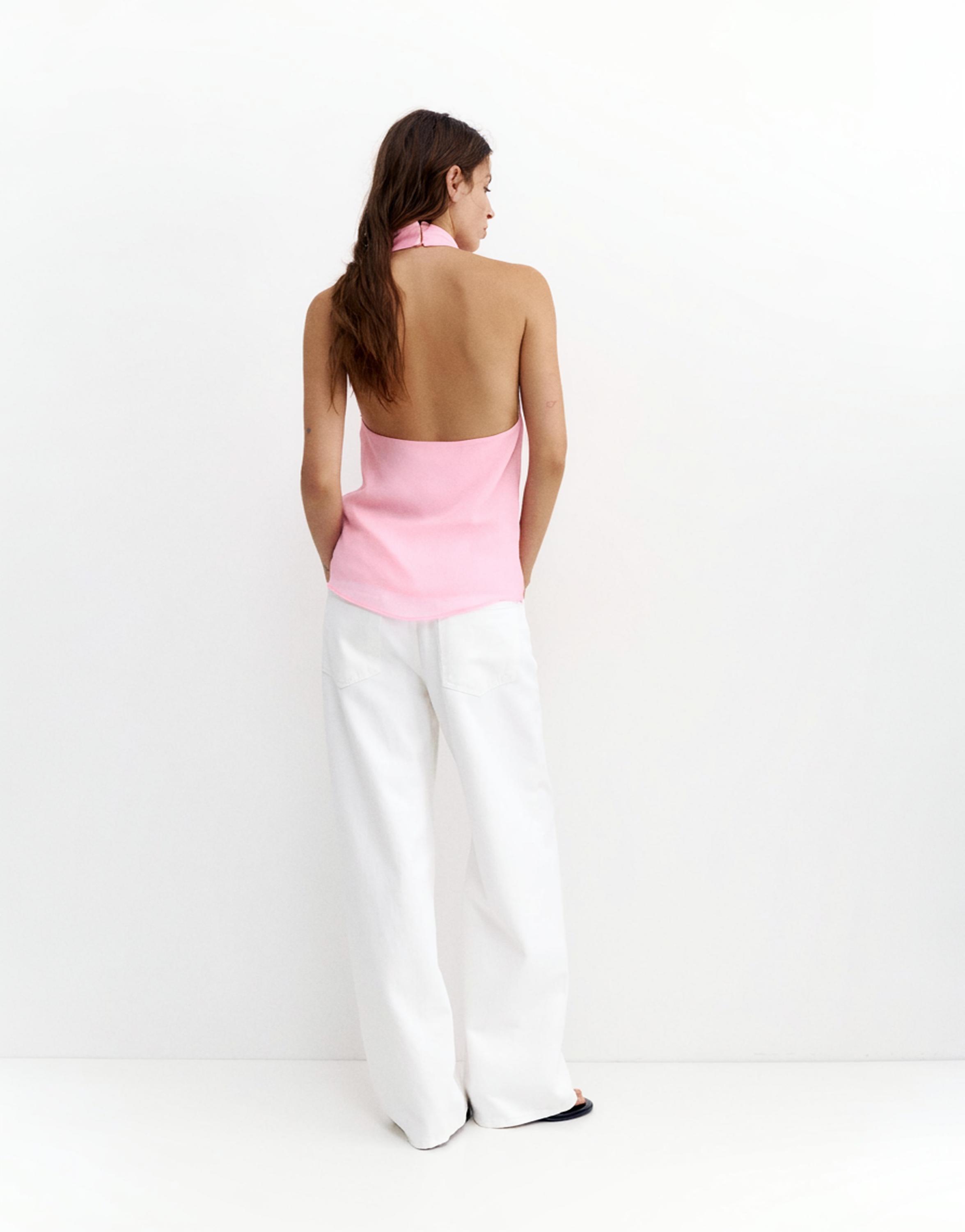 Flowing halter top — Pink