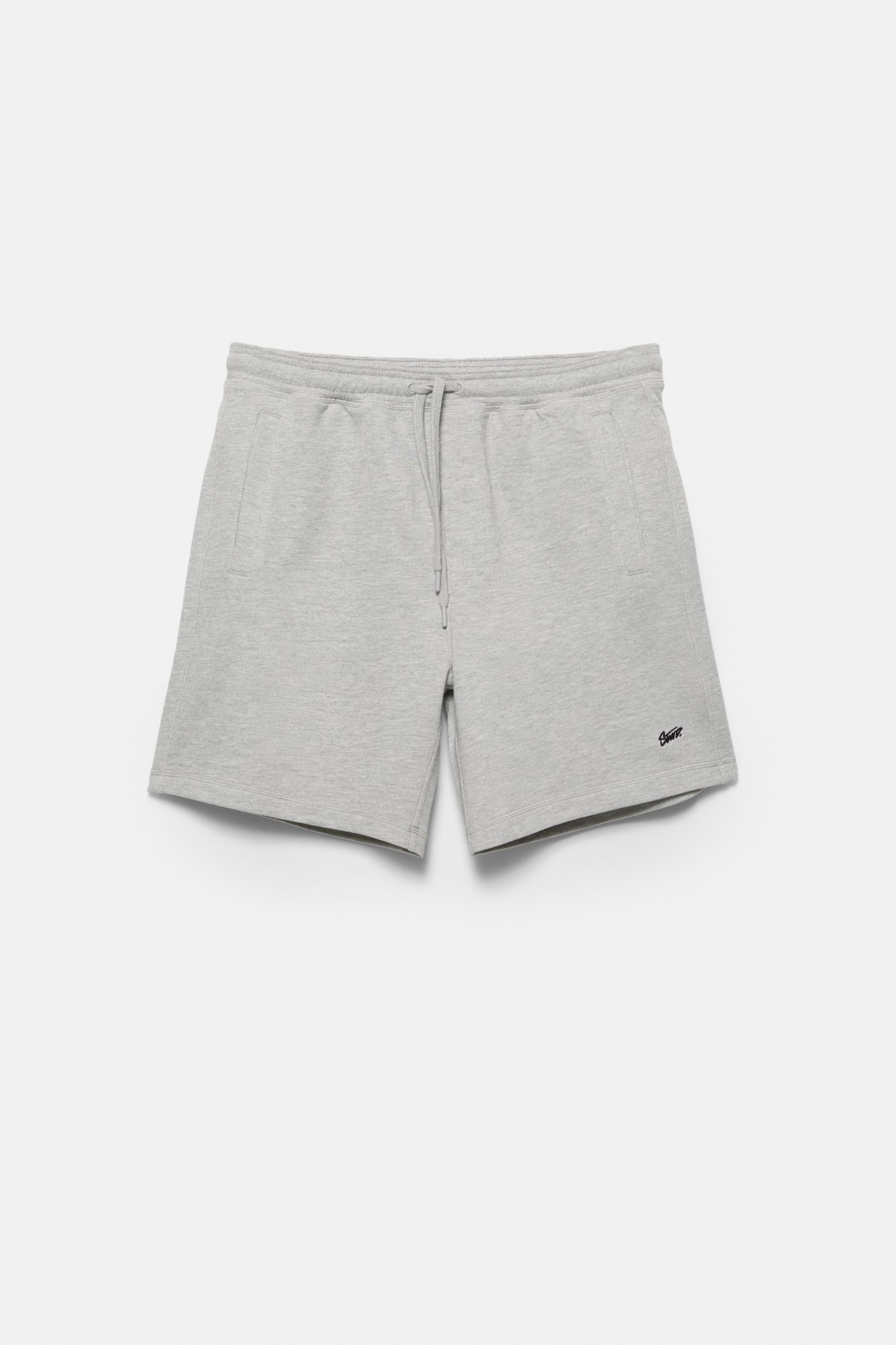 STWD jogger Bermuda shorts — Grey marl