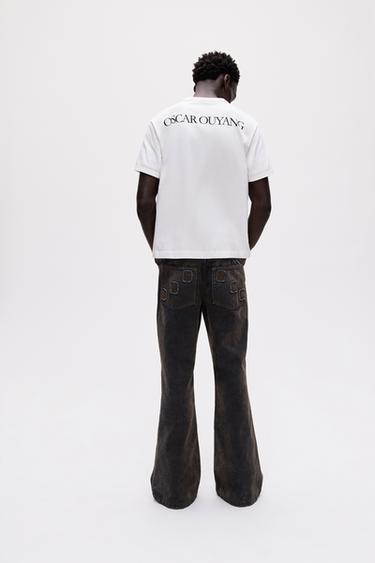 Oscar Ouyang stud T-shirt — White 3