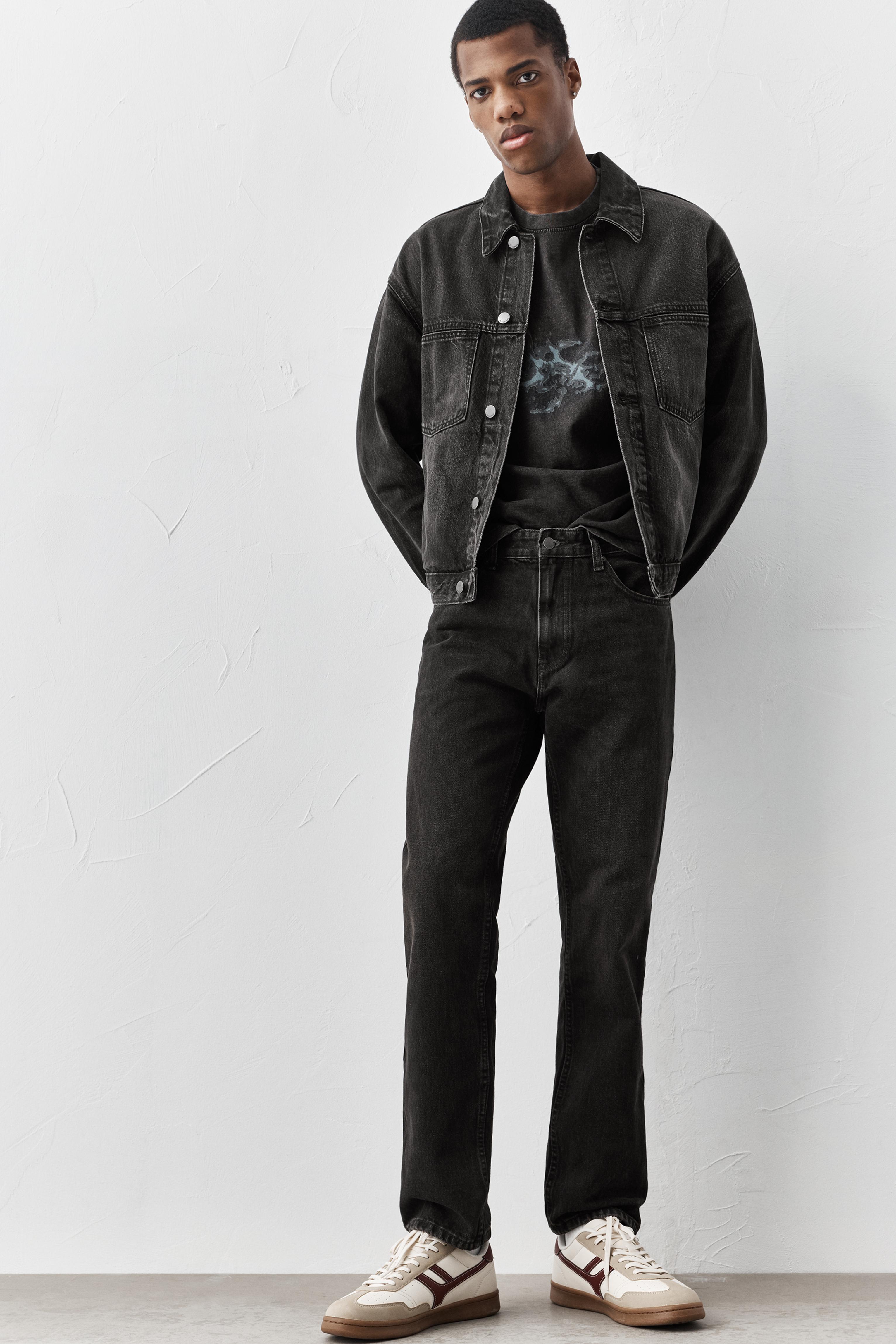 Straight-leg jeans — Black
