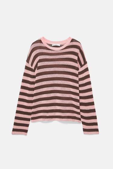 Striped knit T-shirt — Striped 7