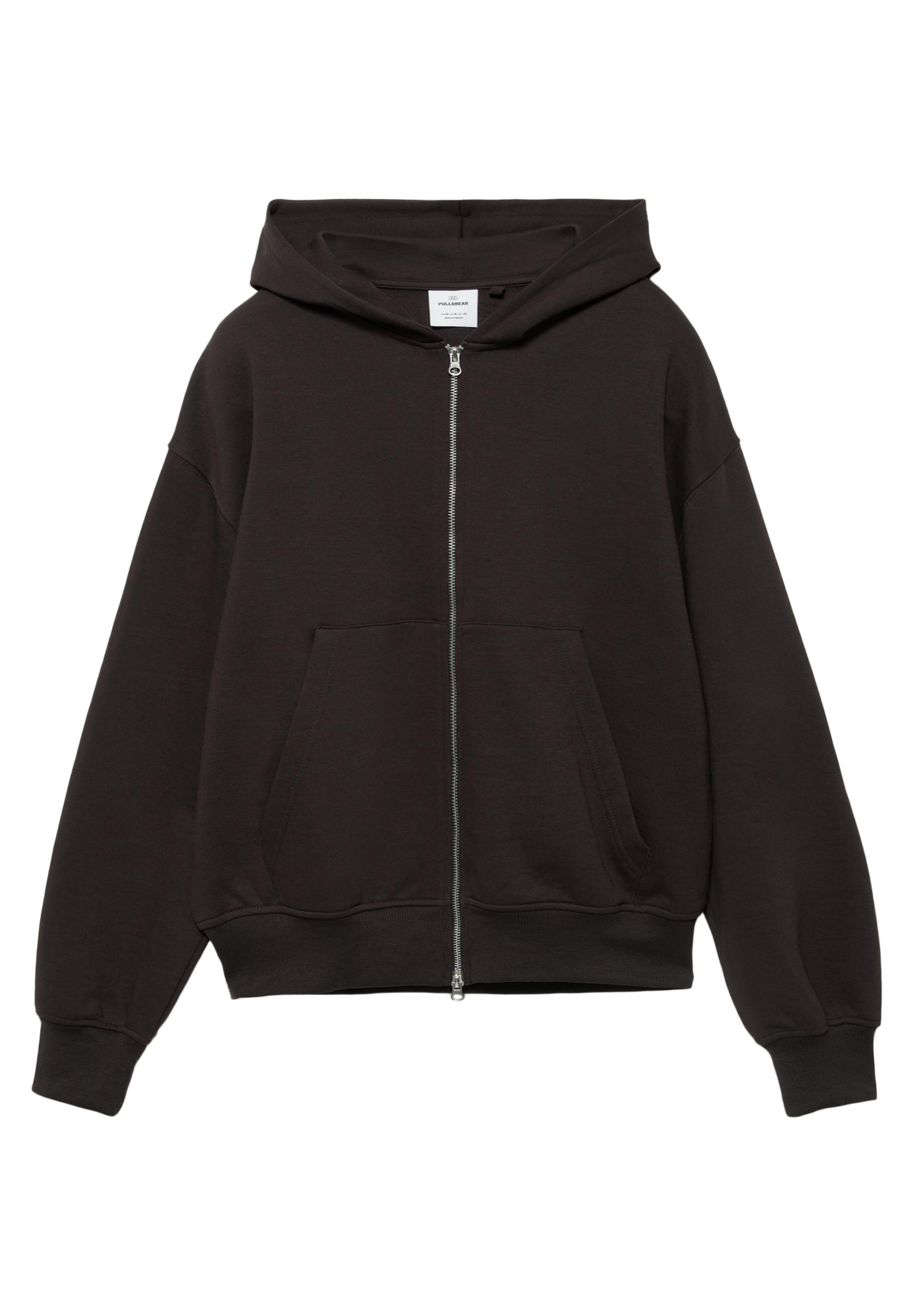 Hoodie with zipper — Brown