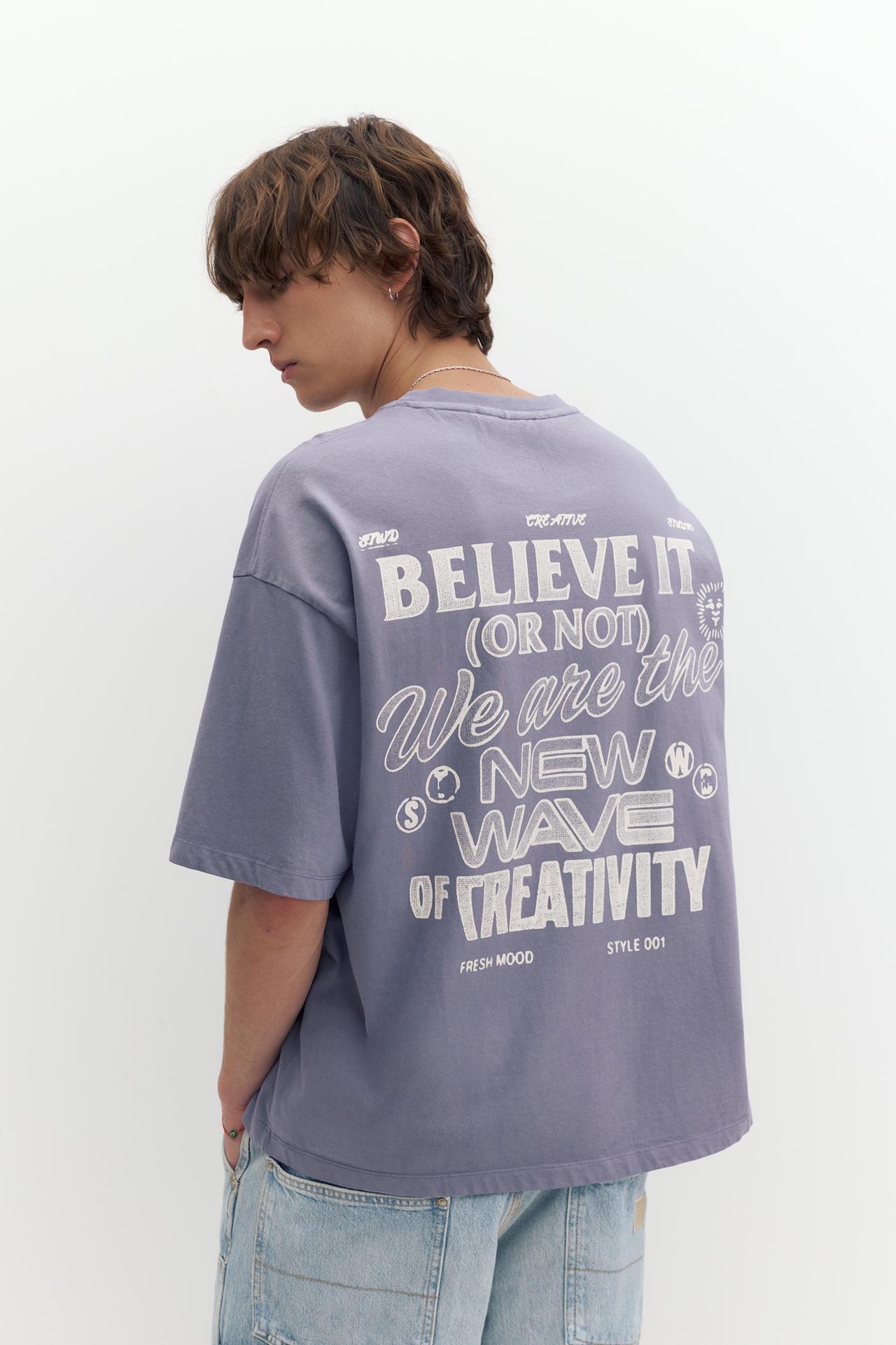 STWD graphic T-shirt — Anthracite grey