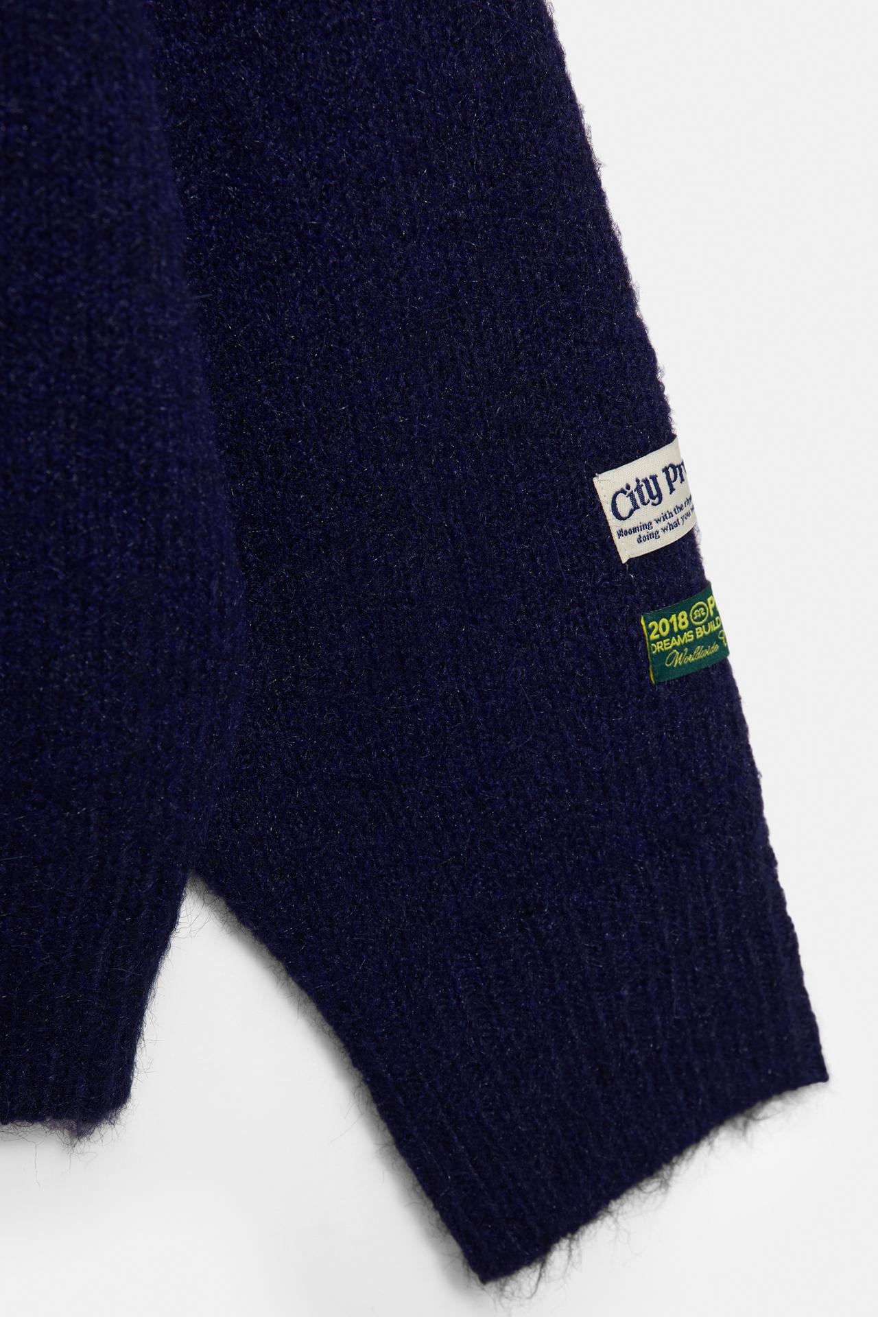 Basic round neck jumper — Navy
