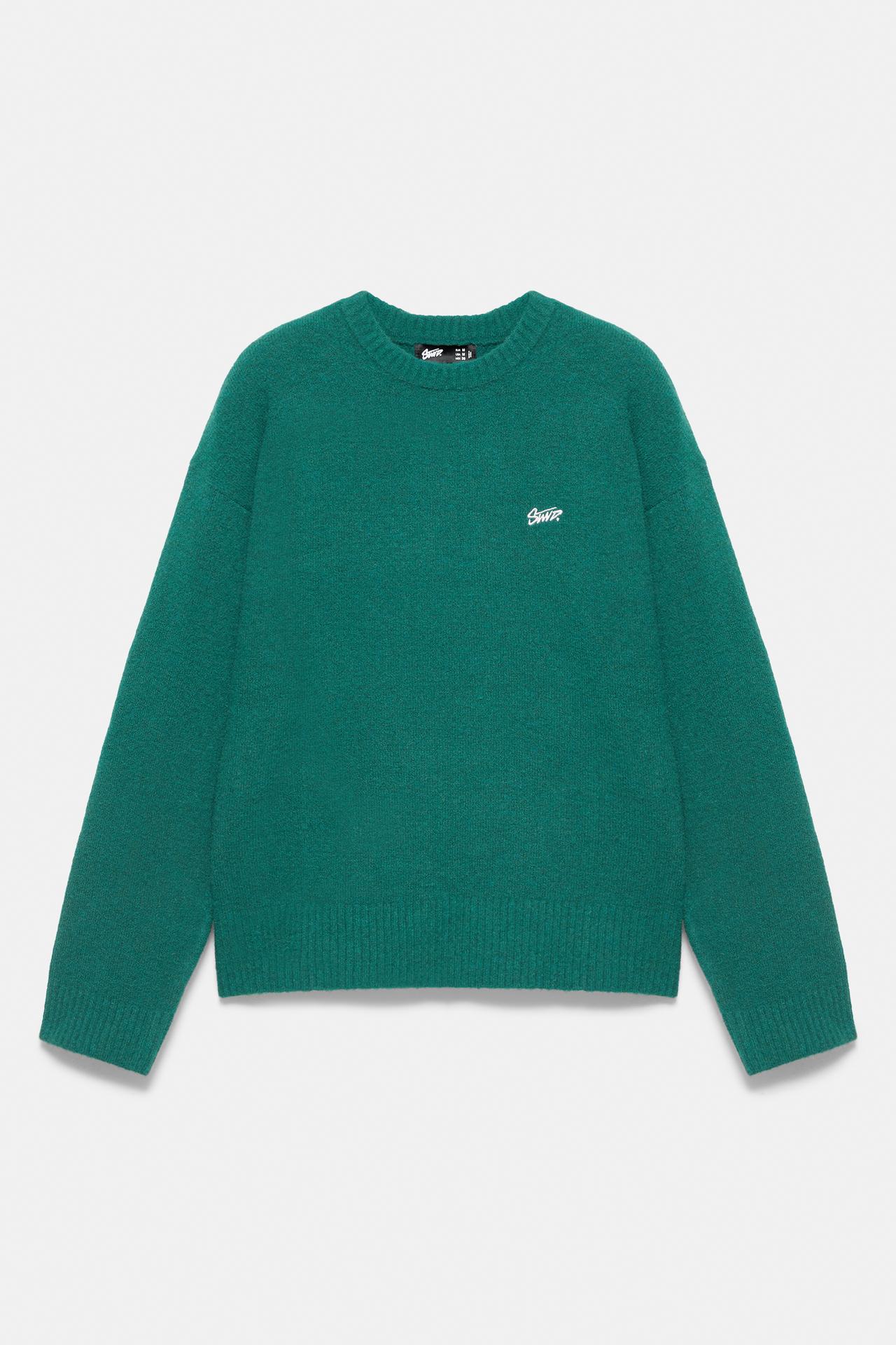 STWD embroidered knit jumper — Medium green