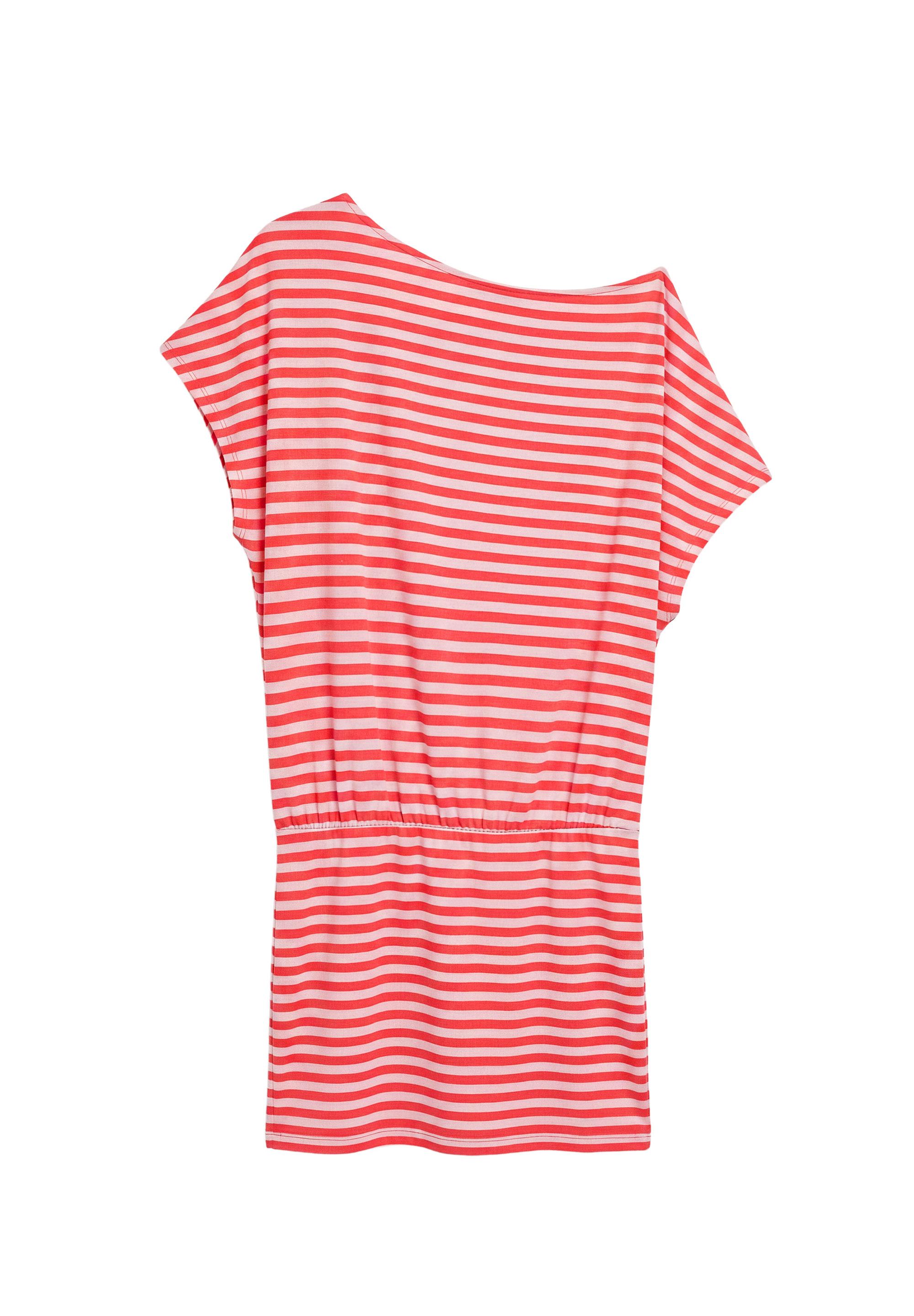 Short asymmetric dress — Striped