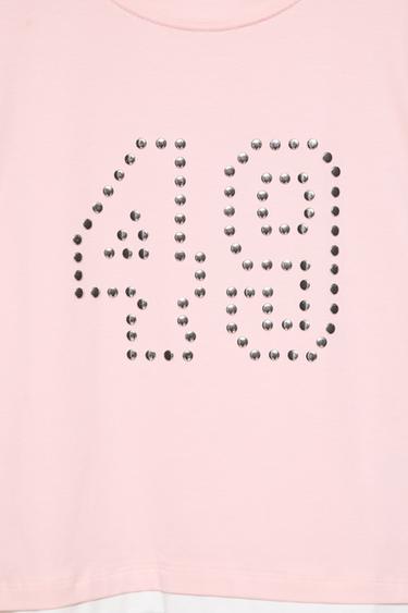 Studded double-layer T-shirt — Pastel pink 7