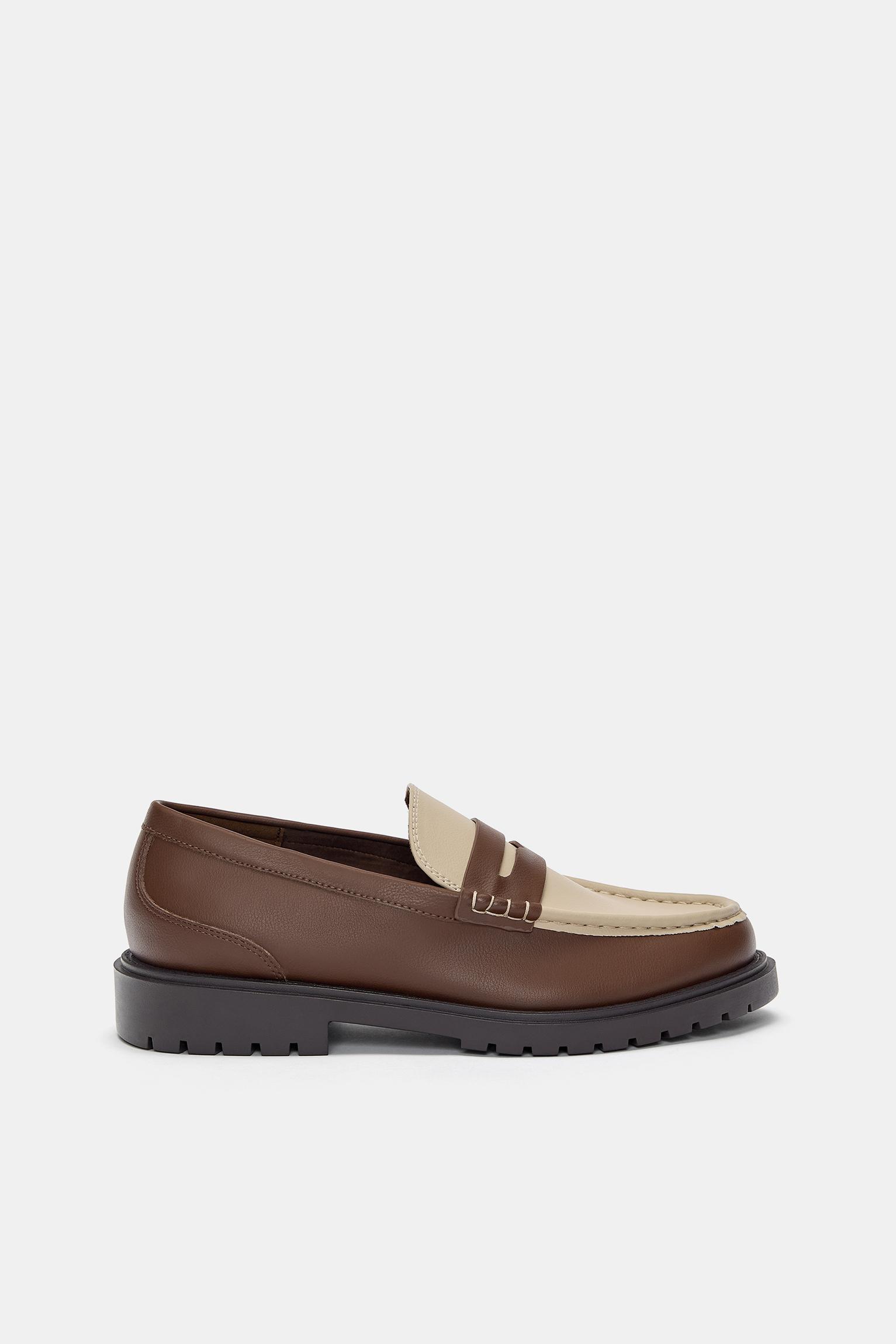Kontrast-Plateau-Loafer