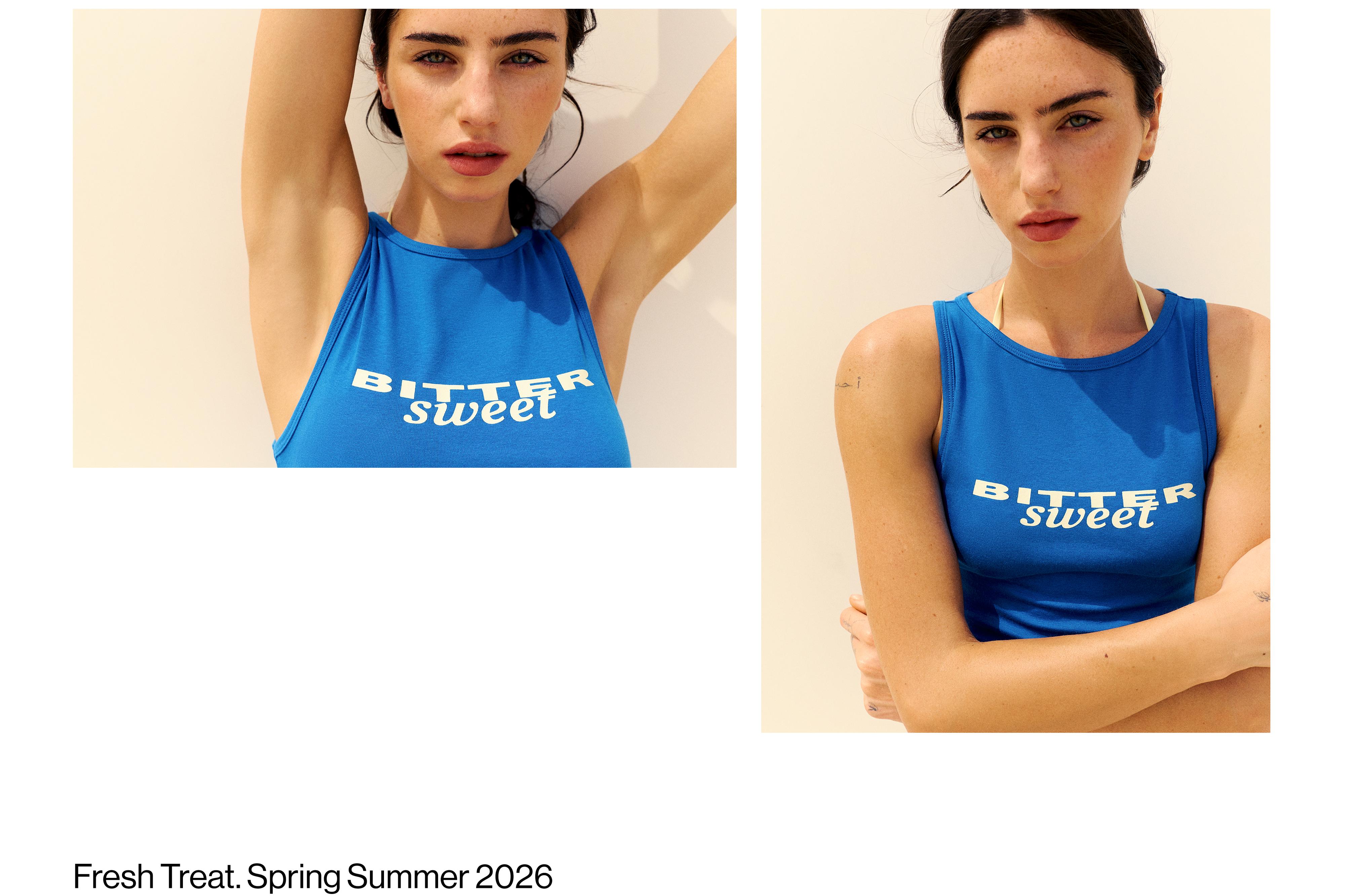 Text tank top — Deep blue