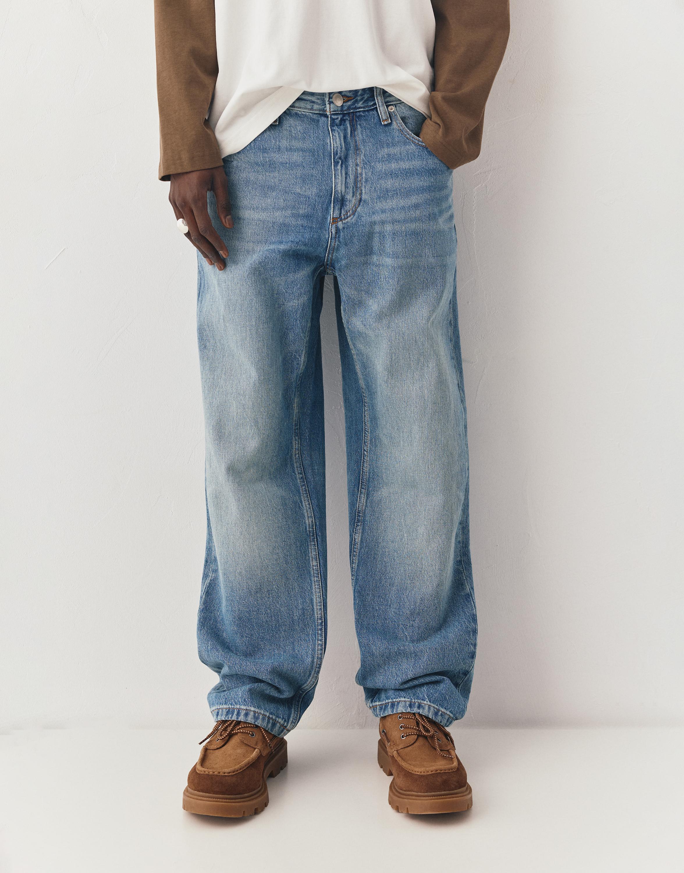 Straight-leg jeans — Medium blue