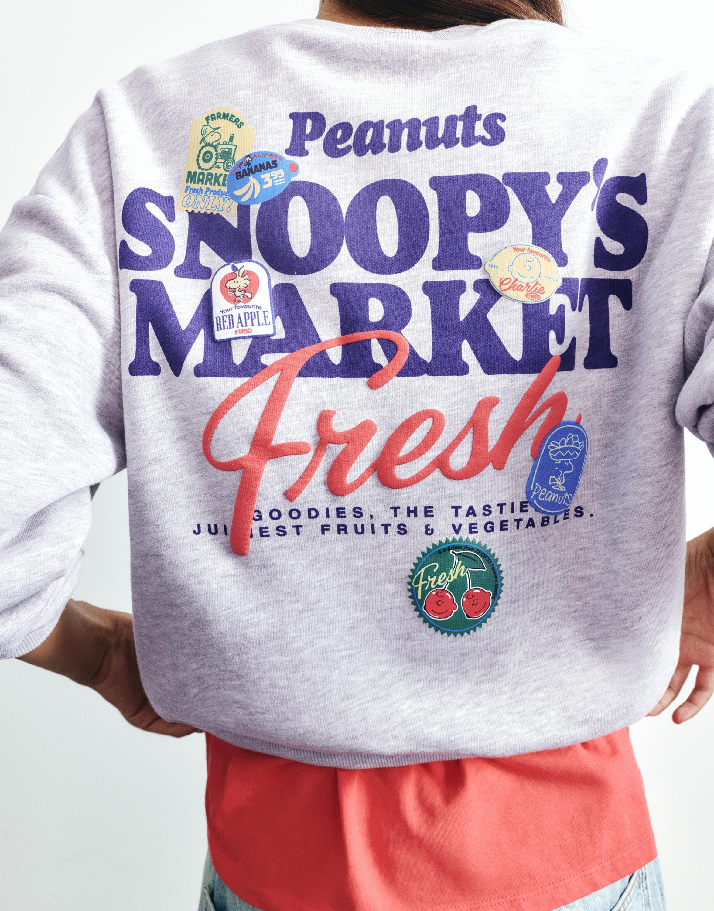 Pull&Bear Snoopy bisiklet yaka sweatshirt görsel 5