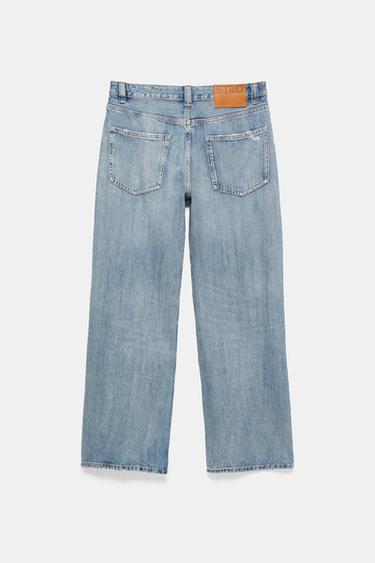 Ripped straight-leg jeans — Medium blue 8