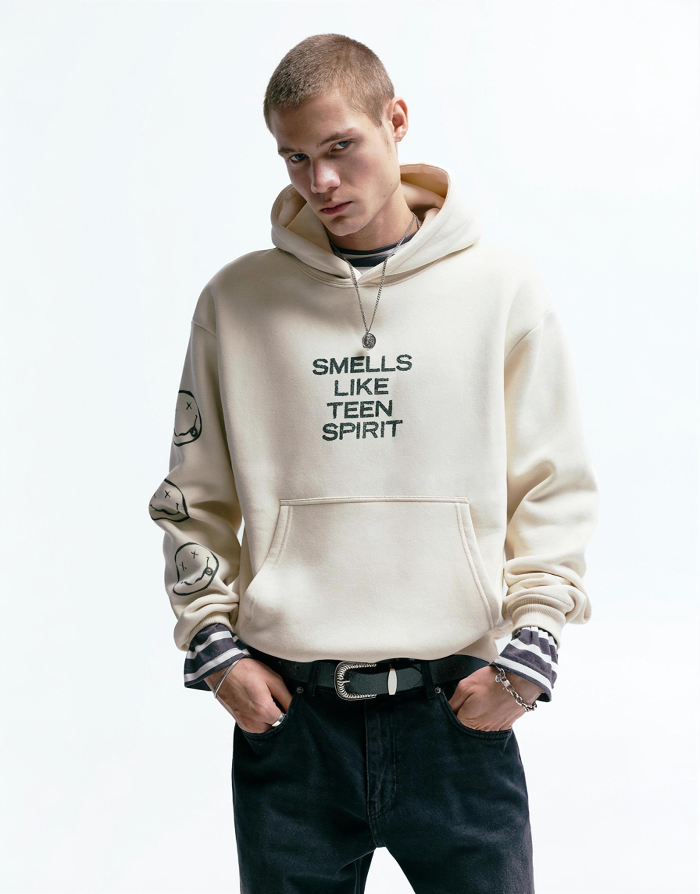 Nirvana kapüşonlu sweatshirt - Görsel 11