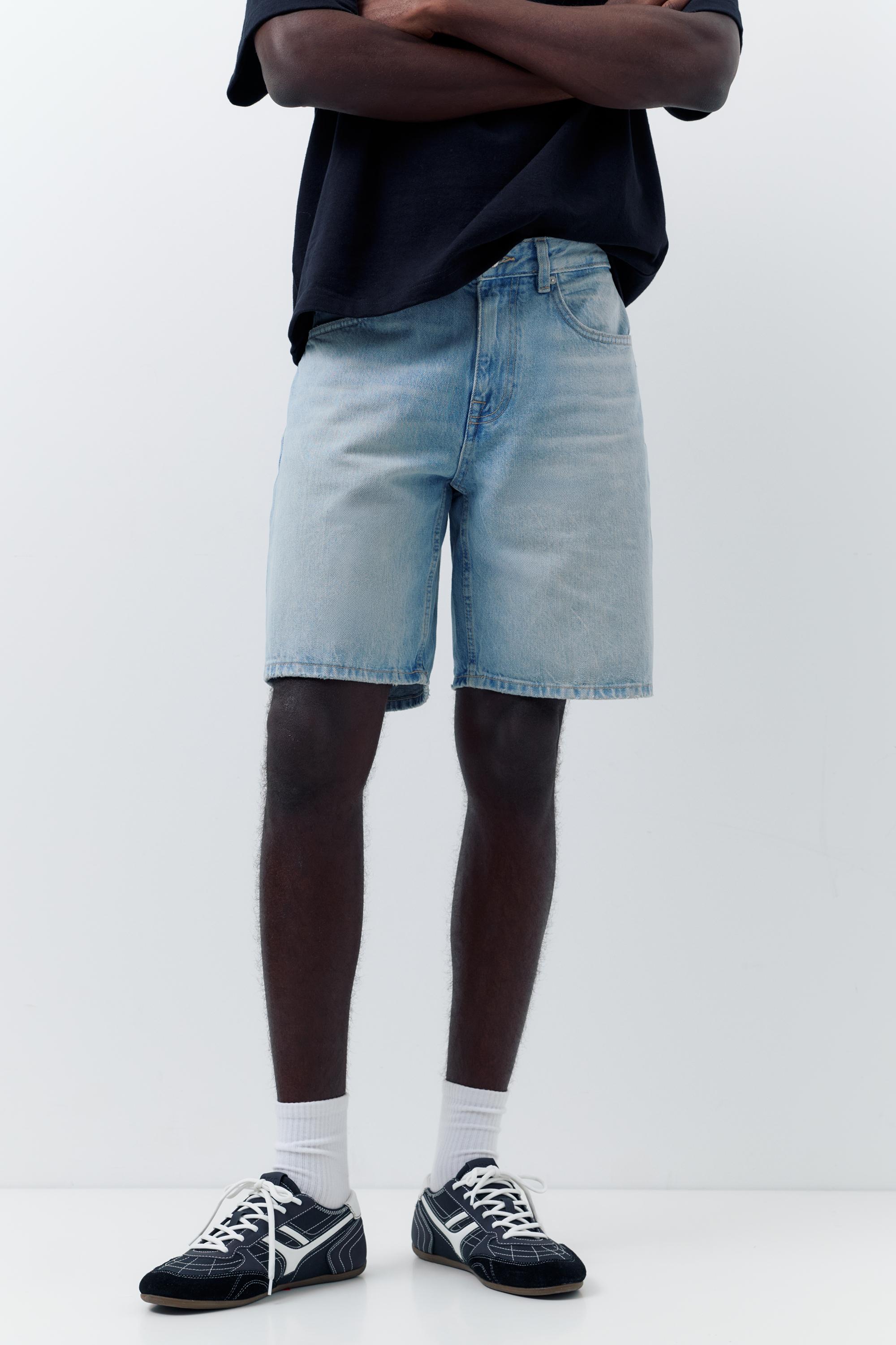 Standard denim Bermuda shorts — Pale indigo