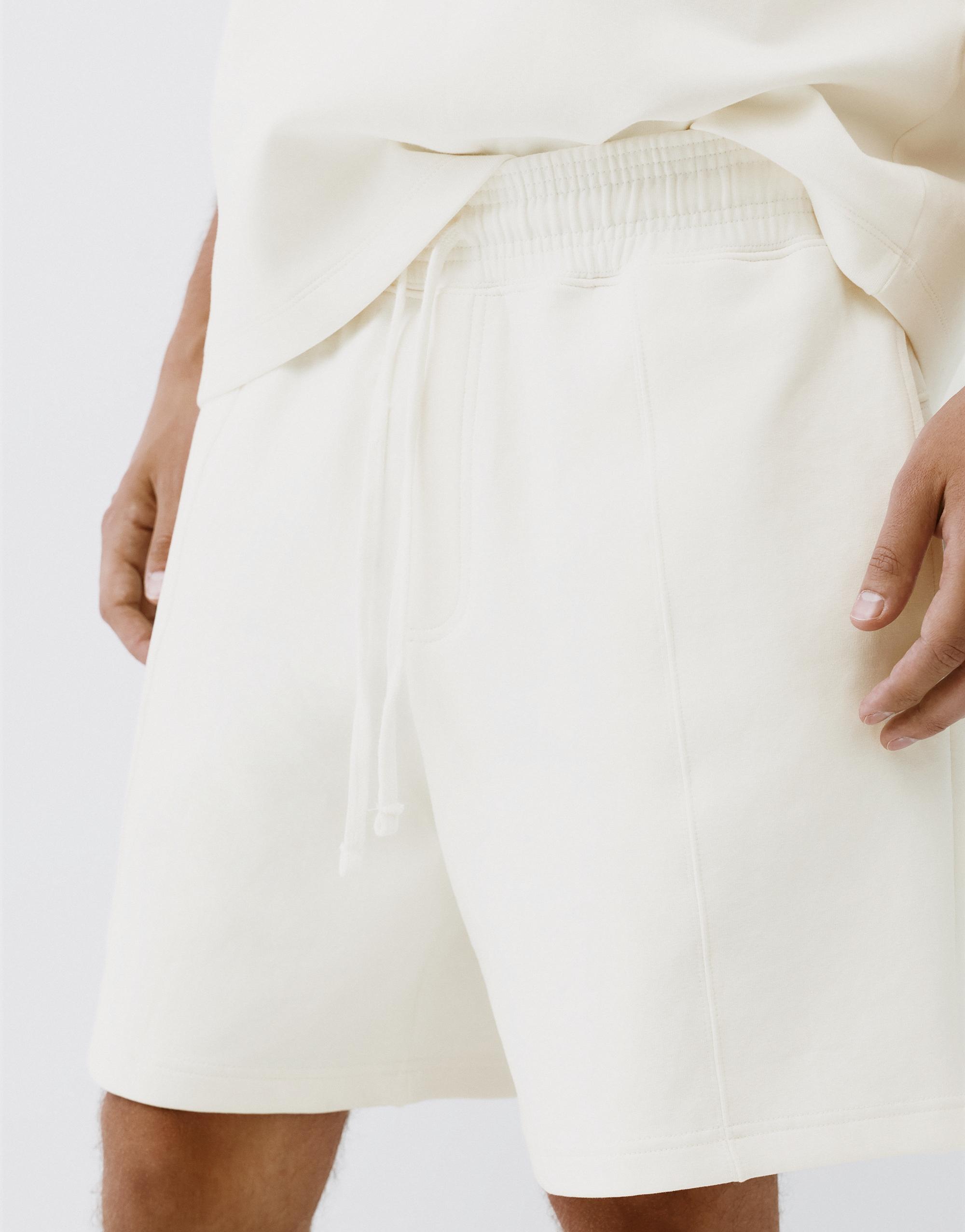 Interlock jogger Bermuda shorts — Off white