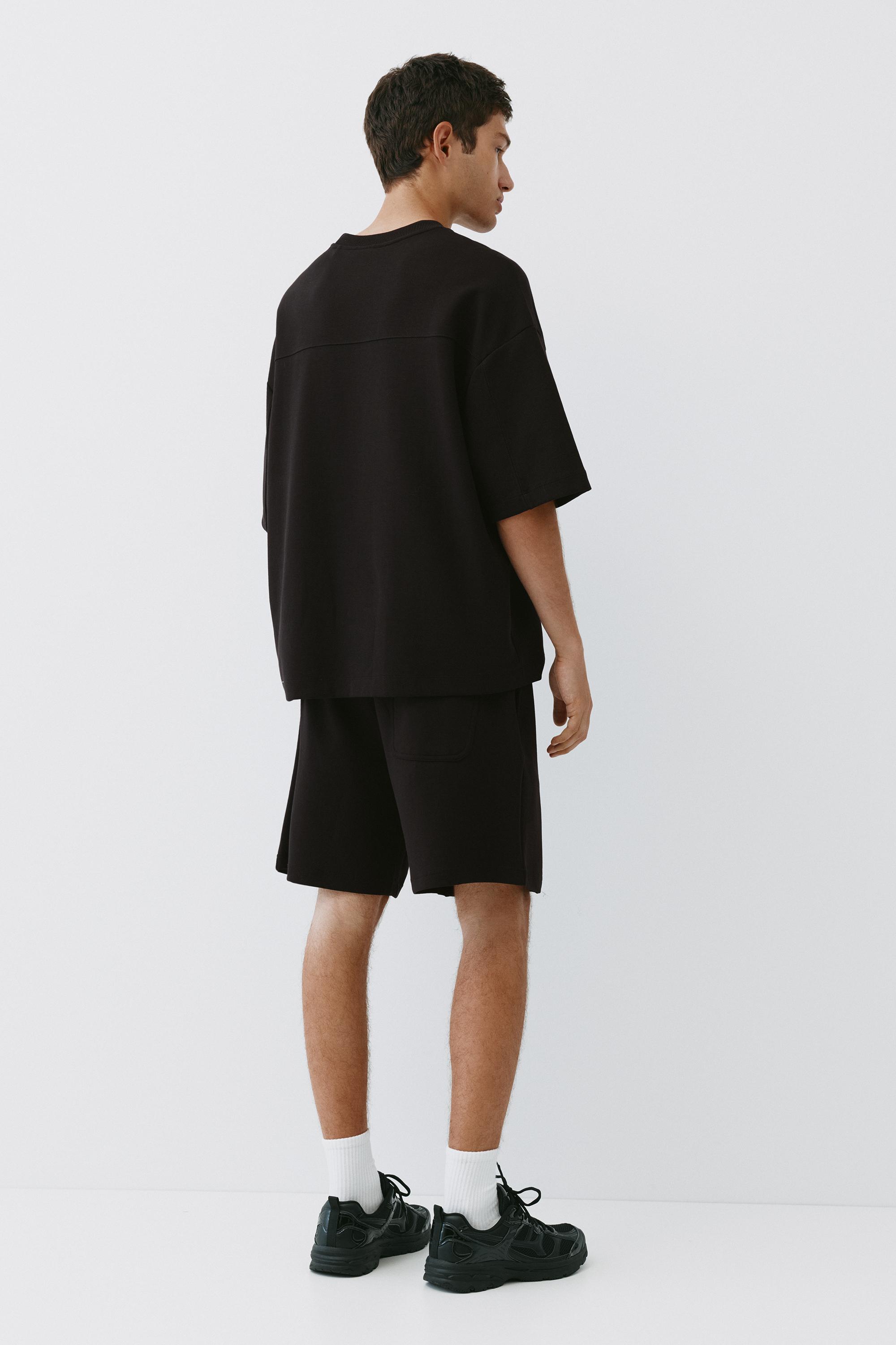 Interlock short sleeve sweatshirt — Black