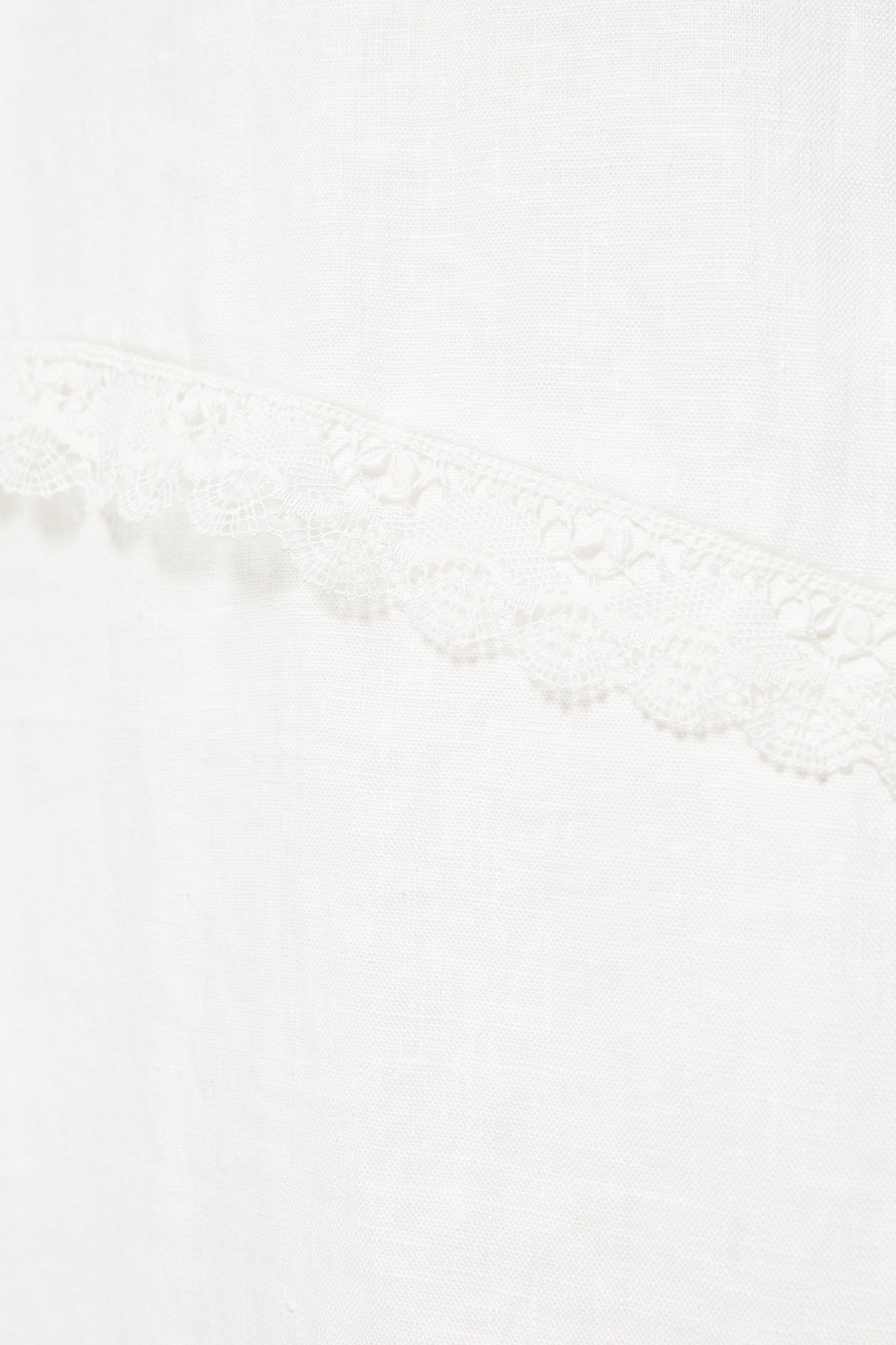 Encaixe de Camariñas x Pull&Bear 100% linen dress — Off white