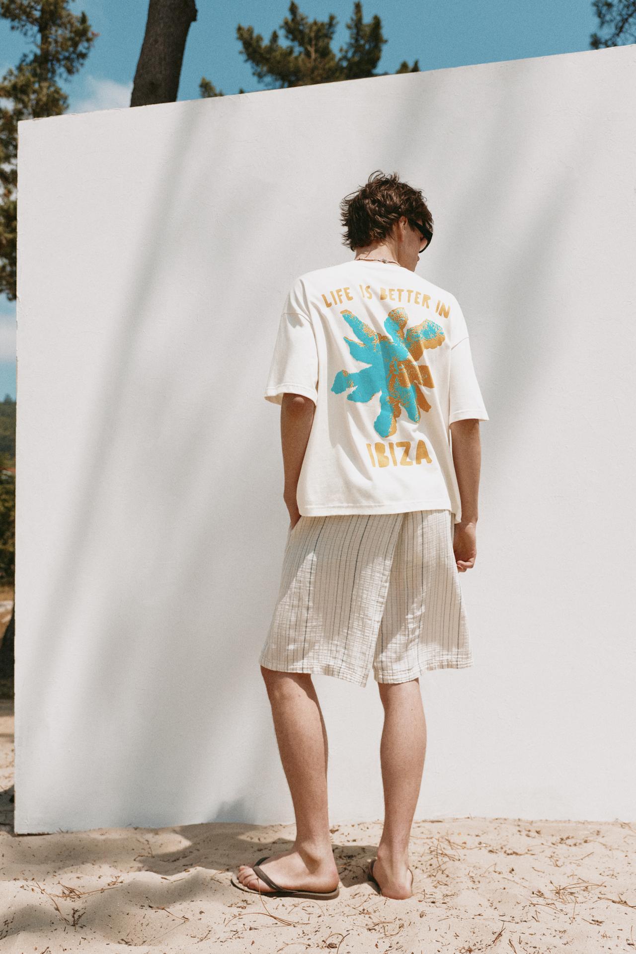 Ibiza graphic boxy-fit T-shirt — White