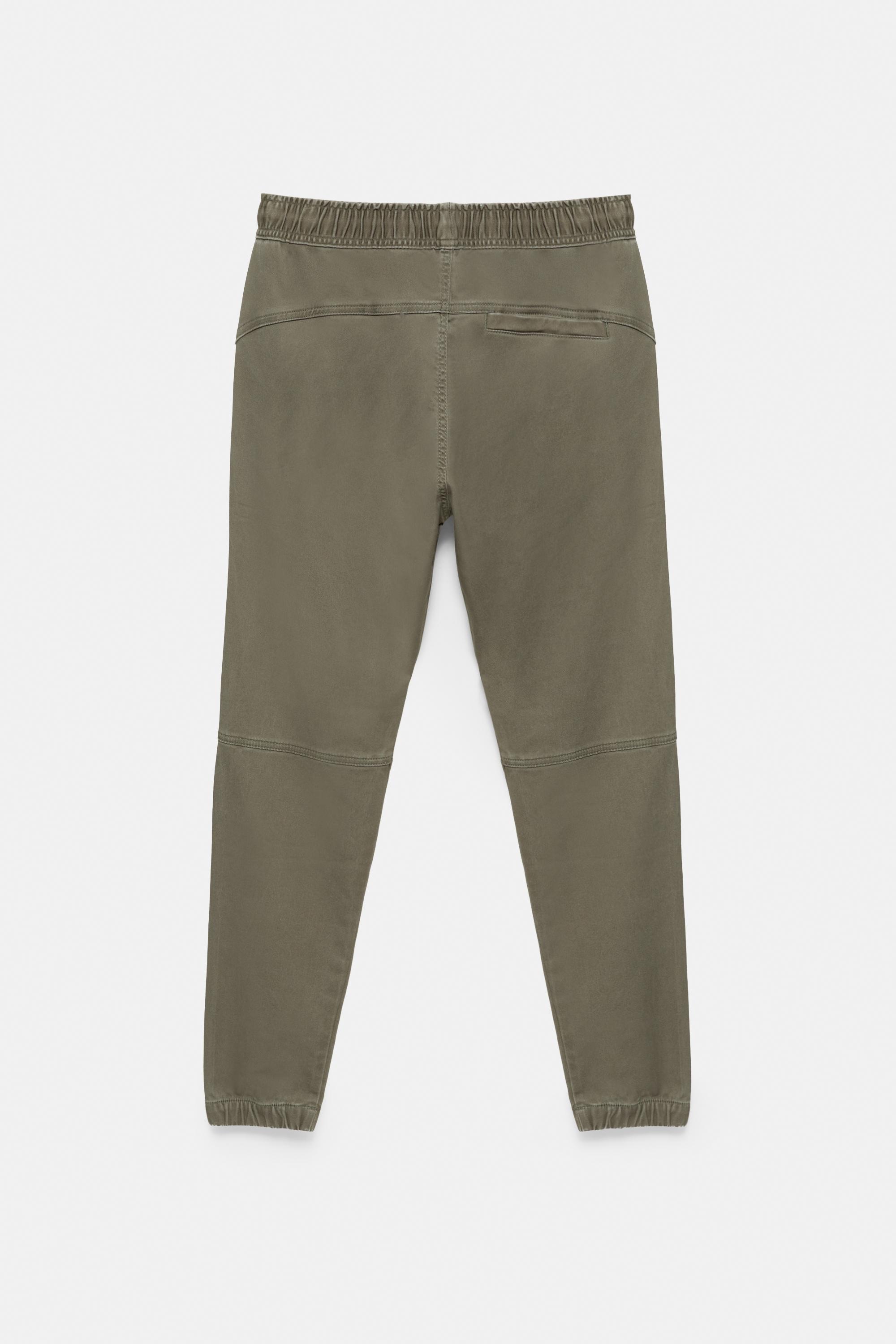 Regular fit jogging trousers — Dark khaki