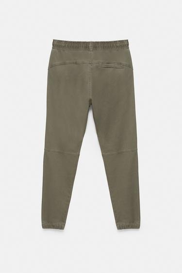 Regular fit jogging trousers — Dark khaki 7