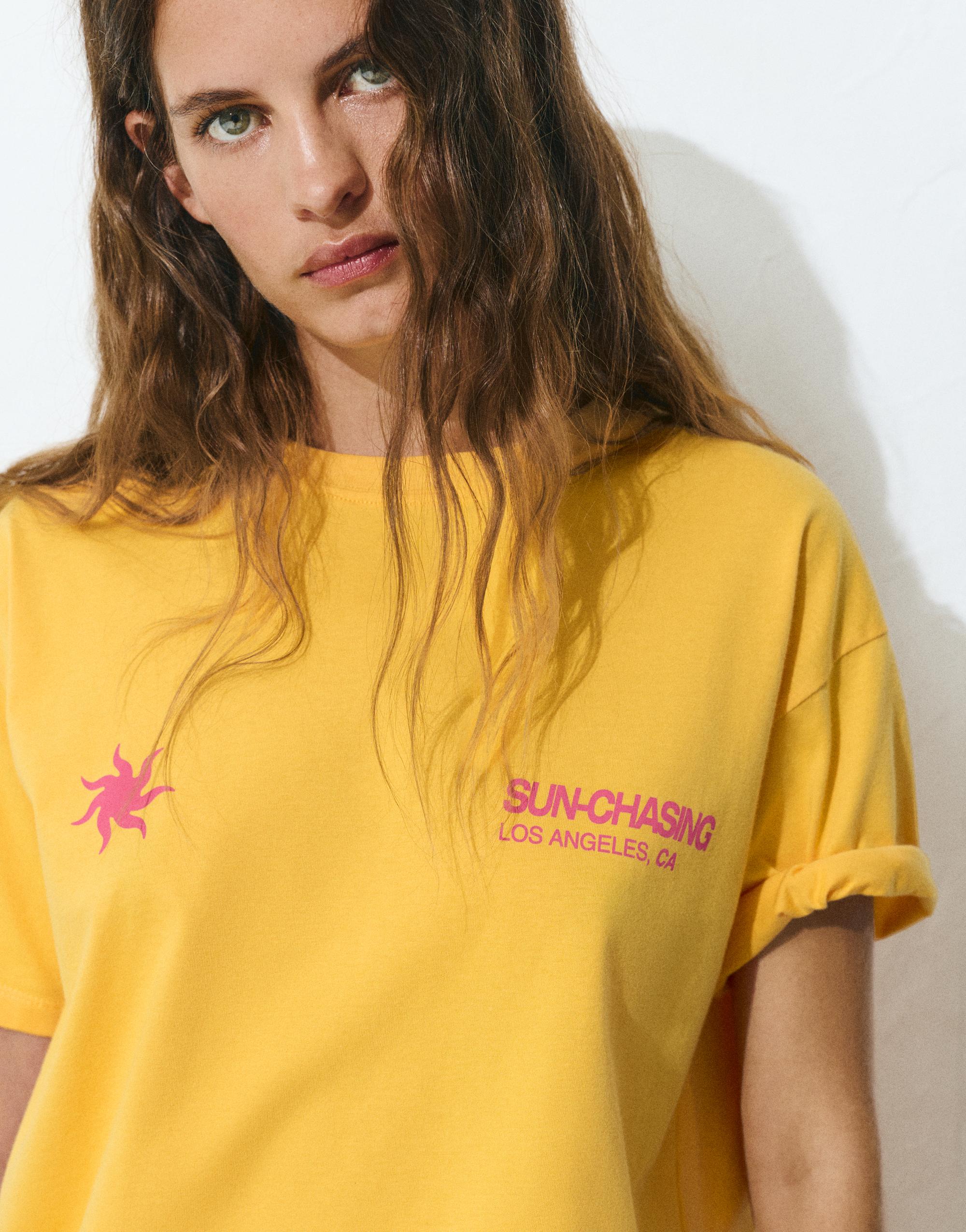 Güneş grafik baskılı t-shirt - Görsel 10