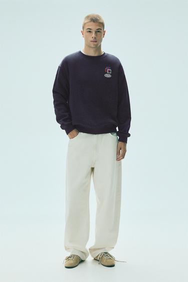Boxy graphic sweatshirt — Navy 4