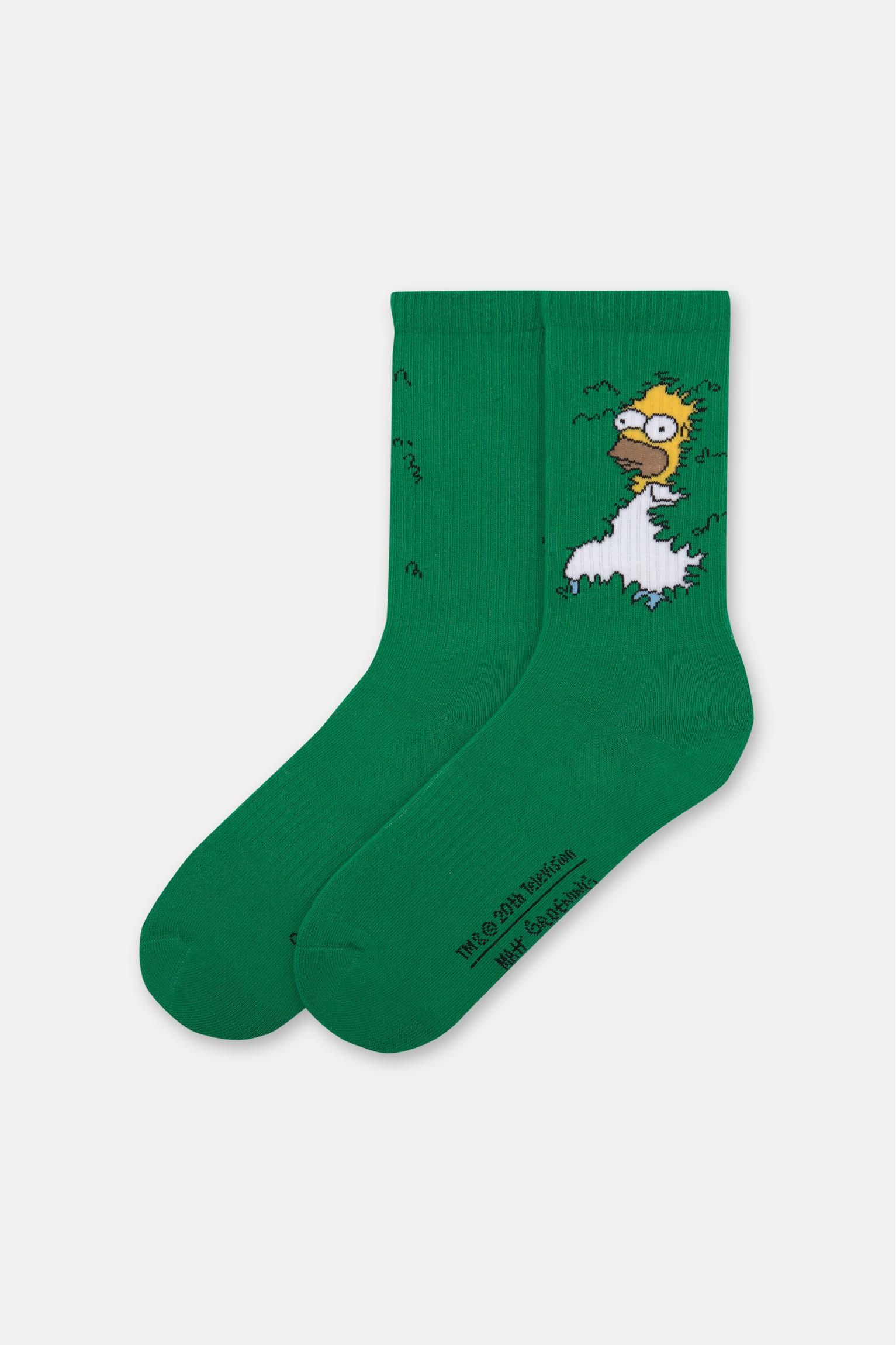 Homer Simpson long socks — Green