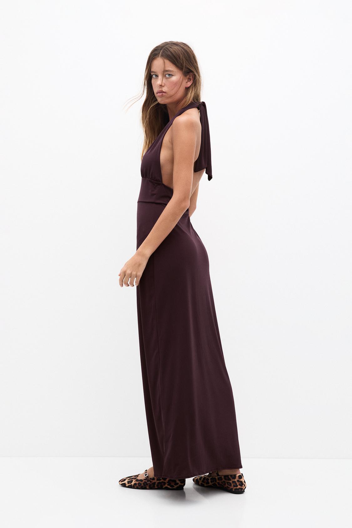 Midi-Neckholder-Kleid - PULL&BEAR