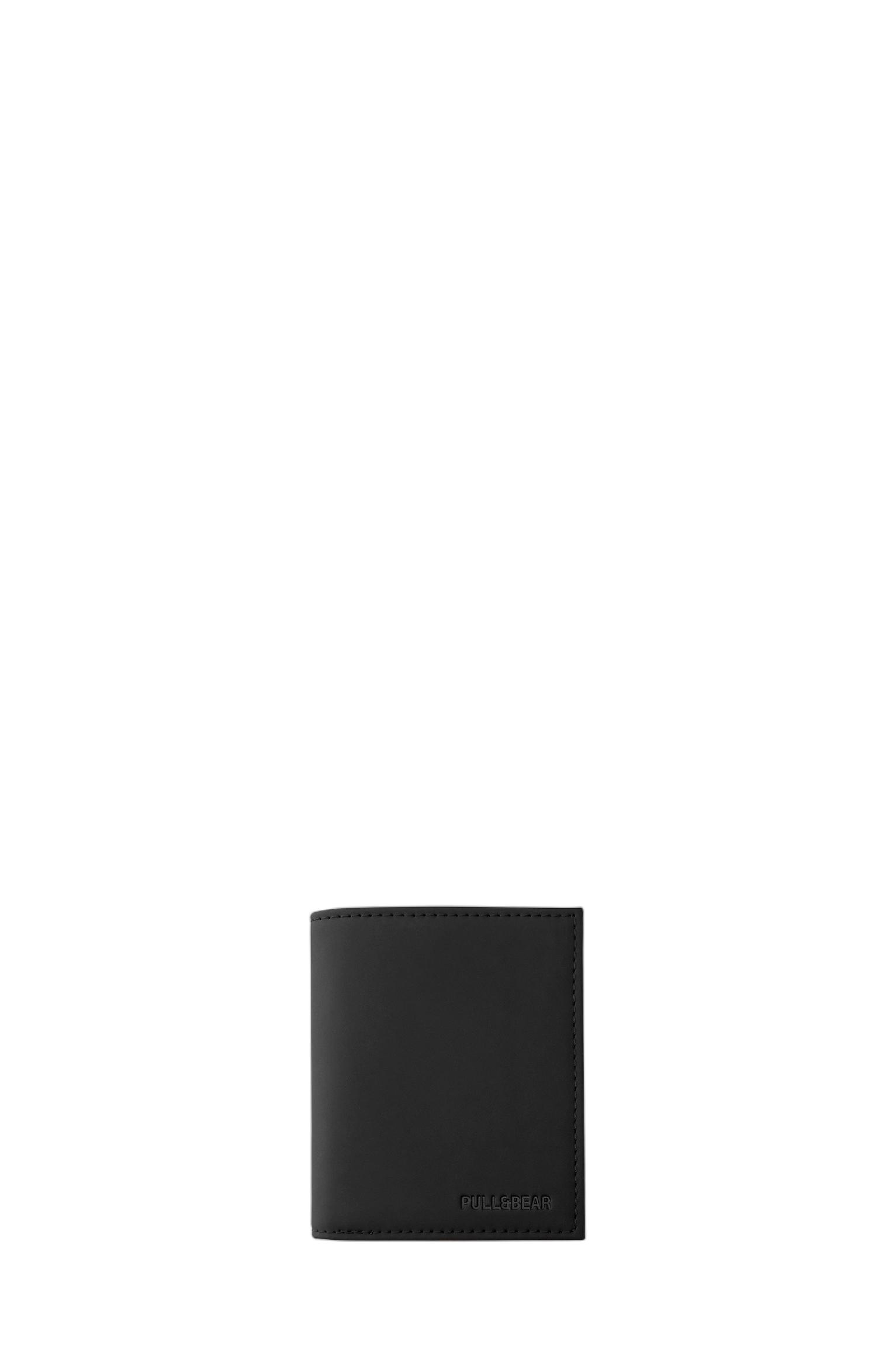 Rubberised wallet — Black