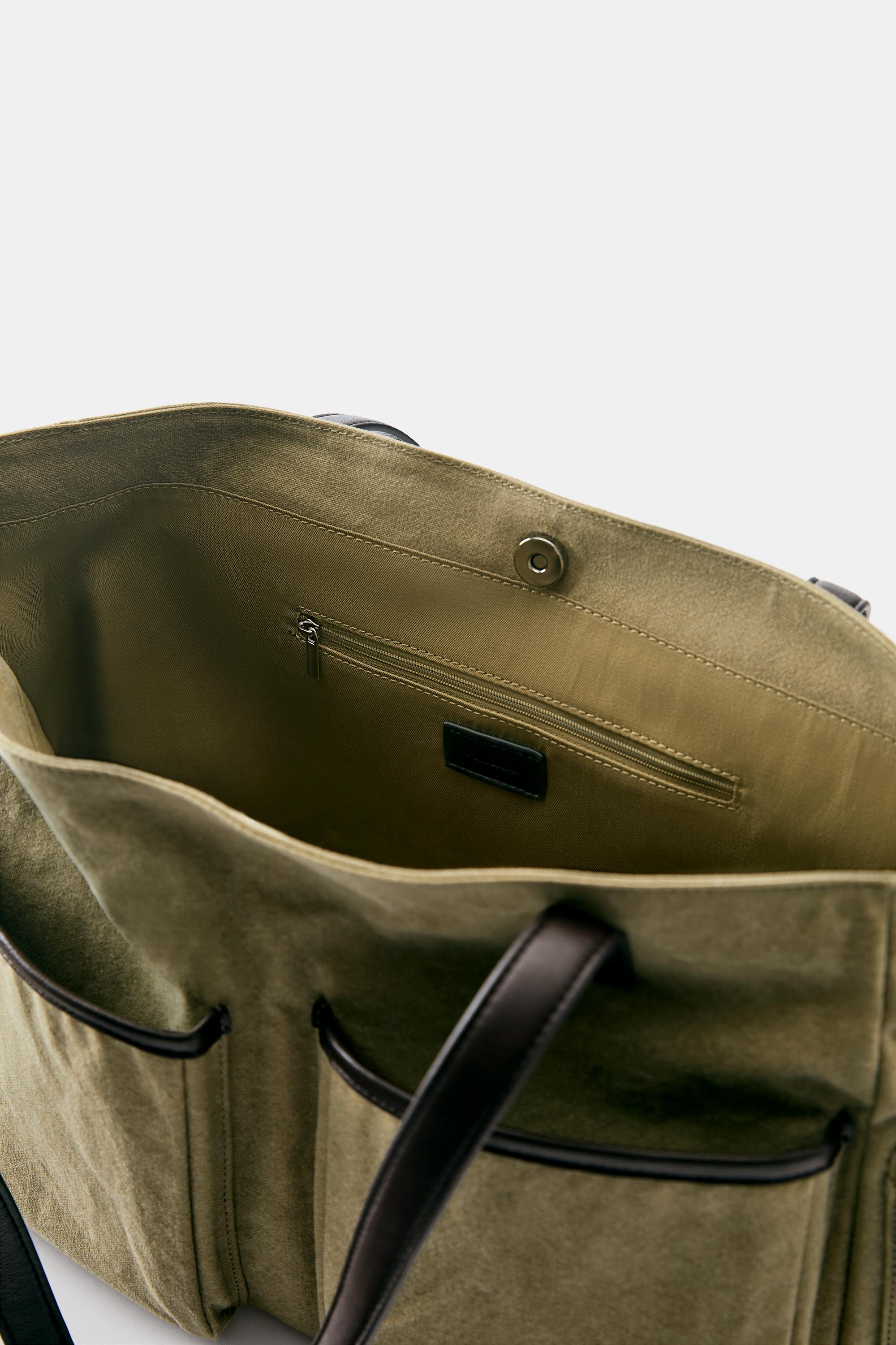 Pull&Bear Çok cepli shopper çanta görsel 5