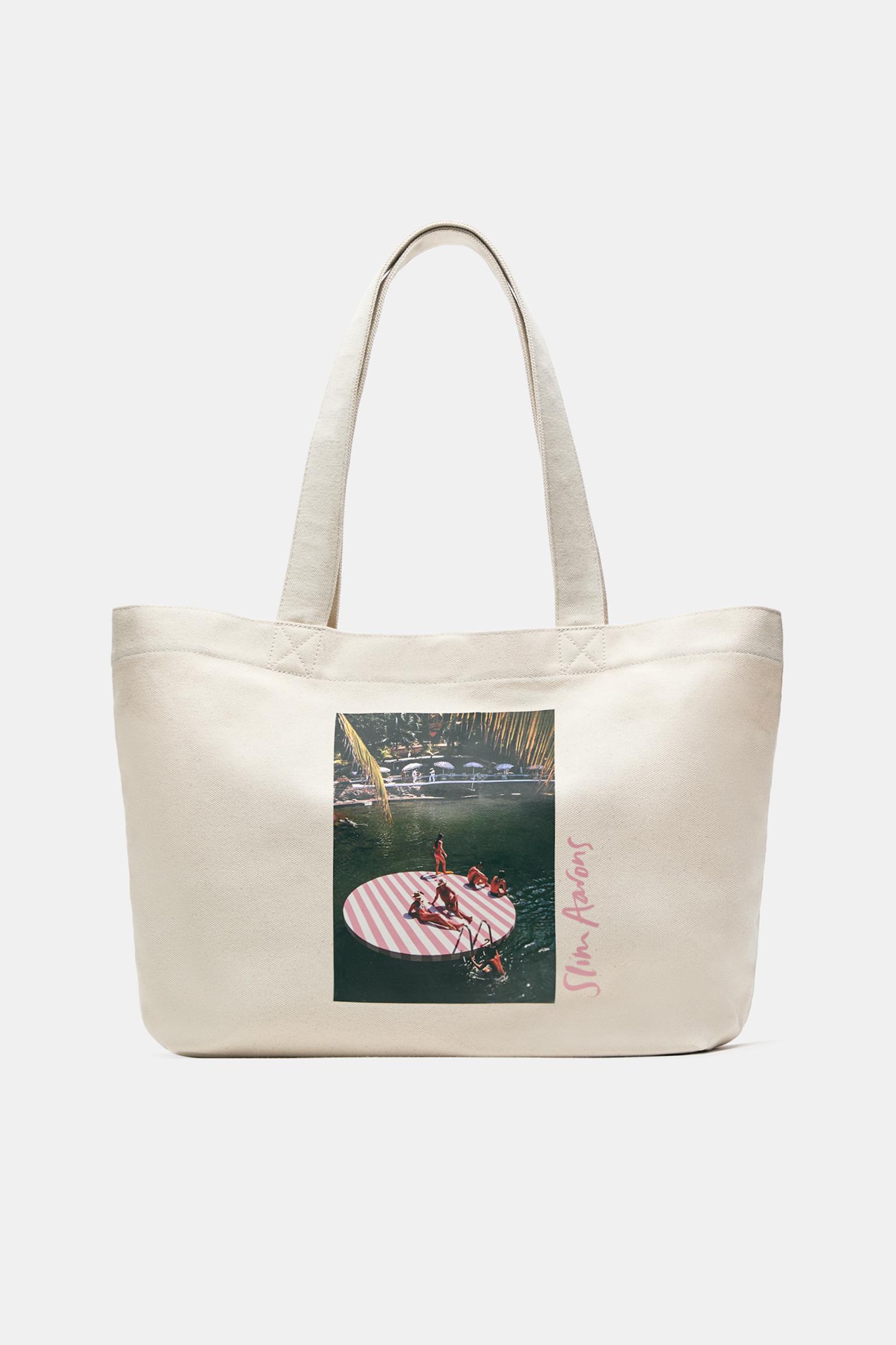Slim Aarons tote bag — Ecru