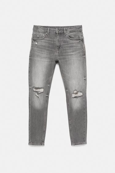Ripped skinny jeans — Dark grey 6