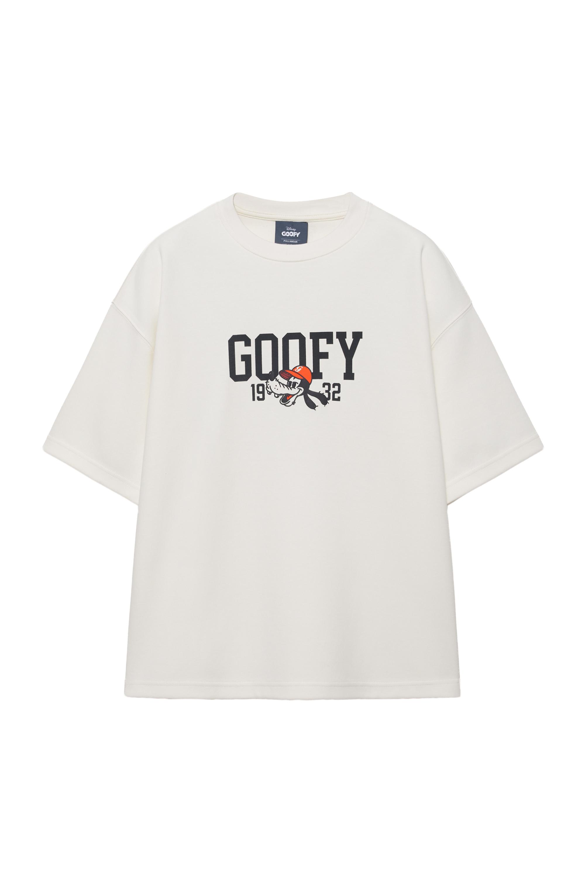 Goofy baskılı beyaz t-shirt - Görsel 3