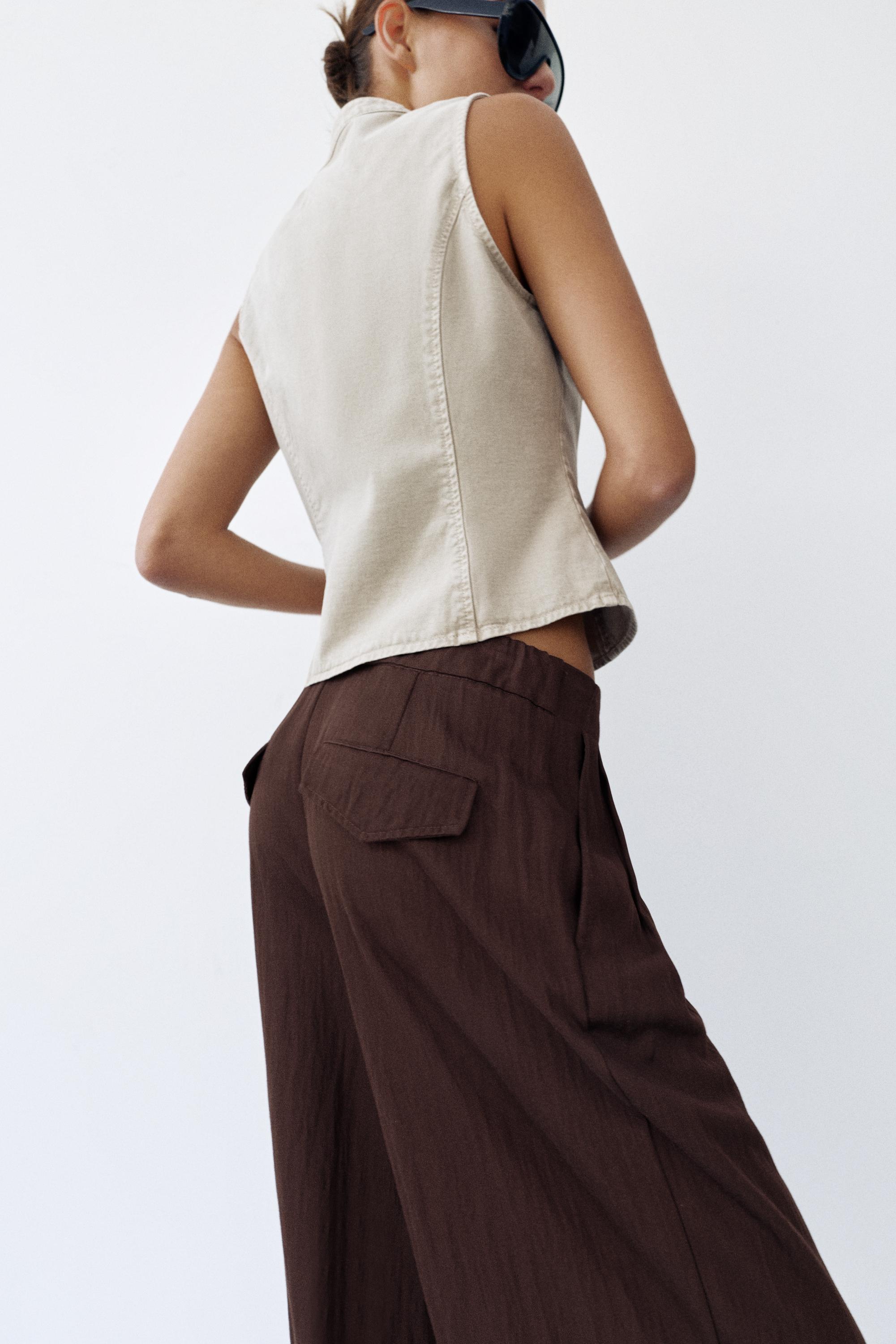 Darted smart trousers — Brown