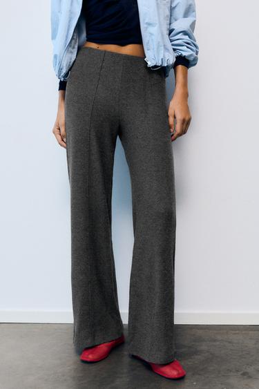 Soft touch wide-leg trousers — Dark grey 2