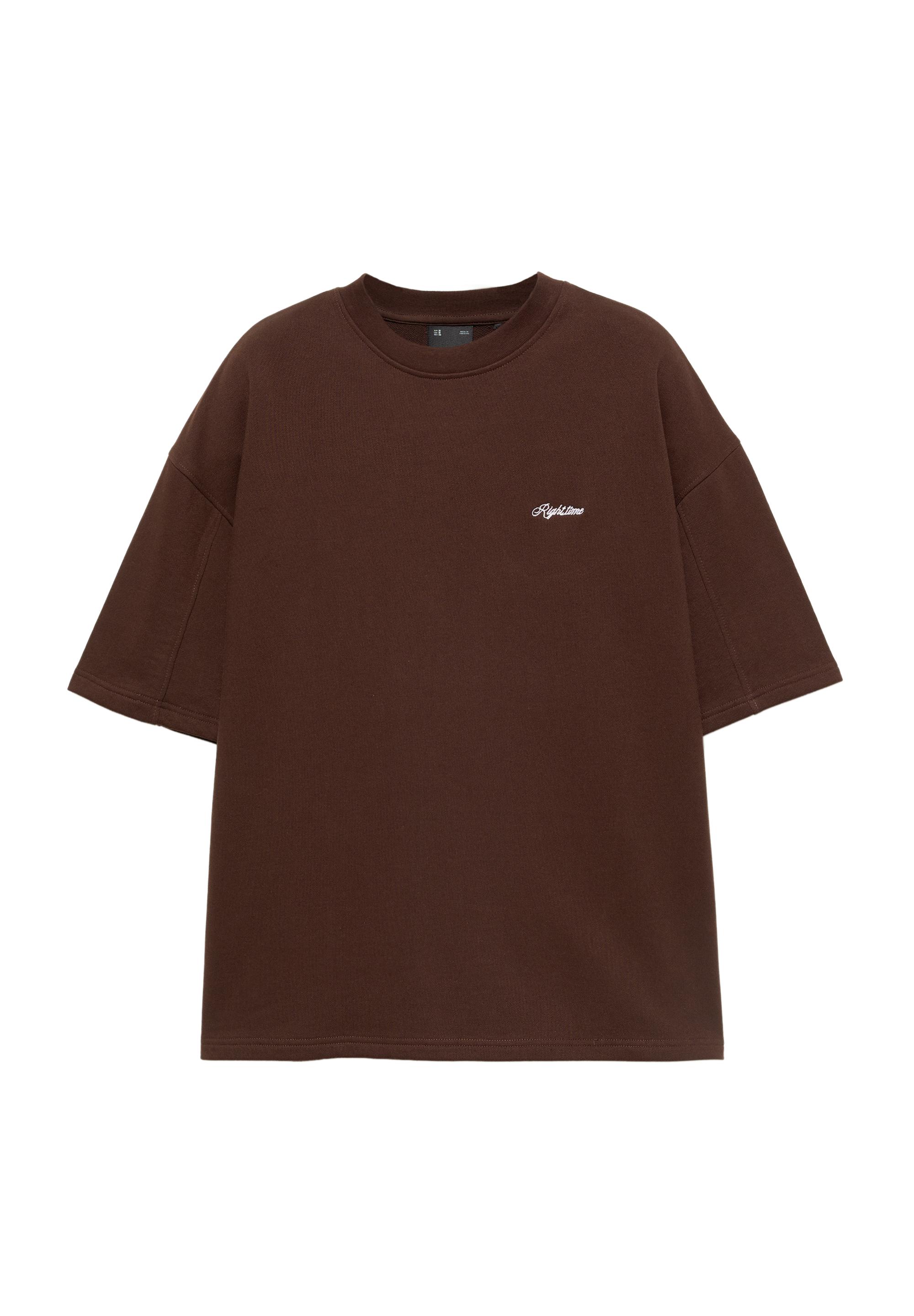 Embroidered short sleeve sweatshirt — Copper