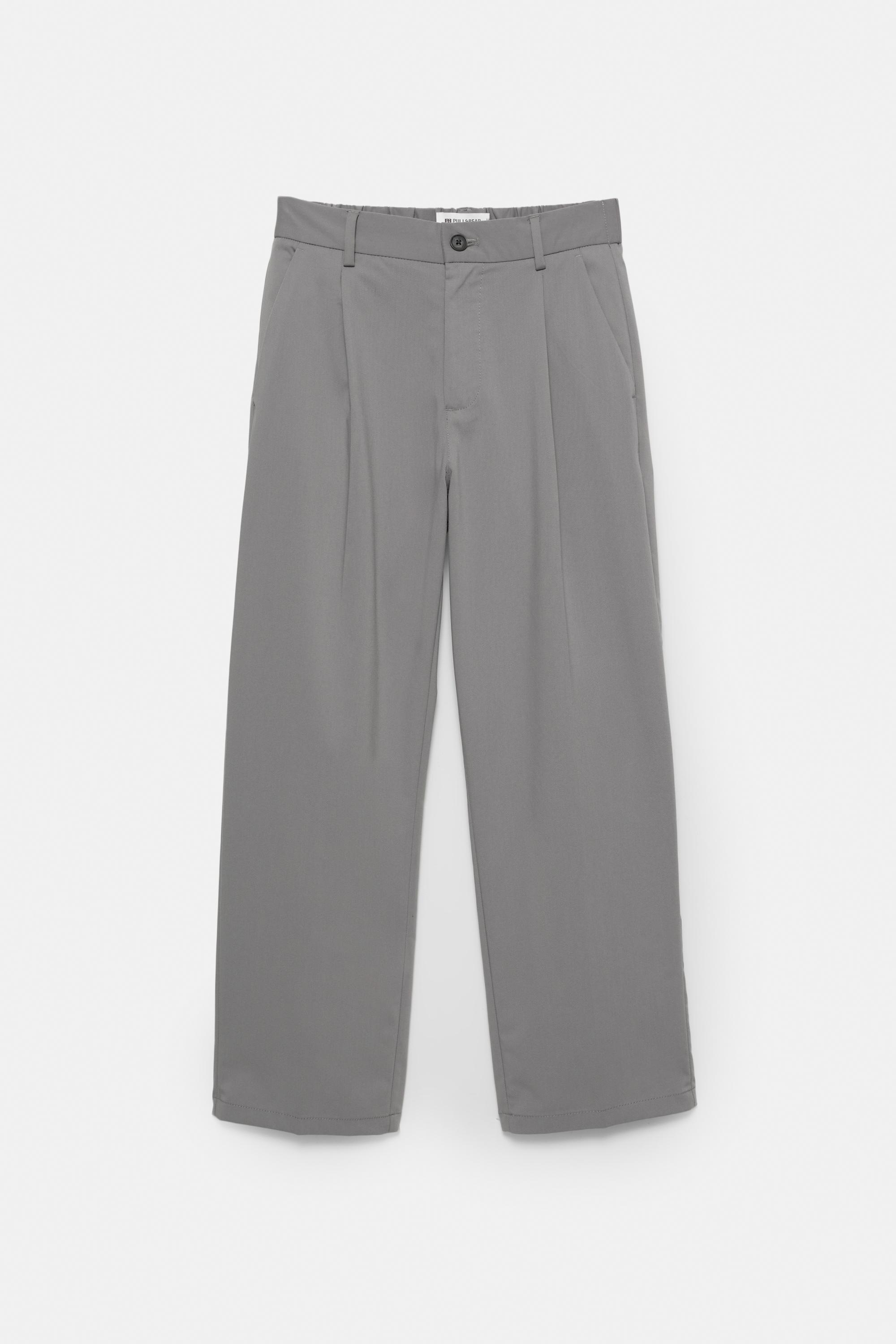 Wide-leg tailored trousers — Grey
