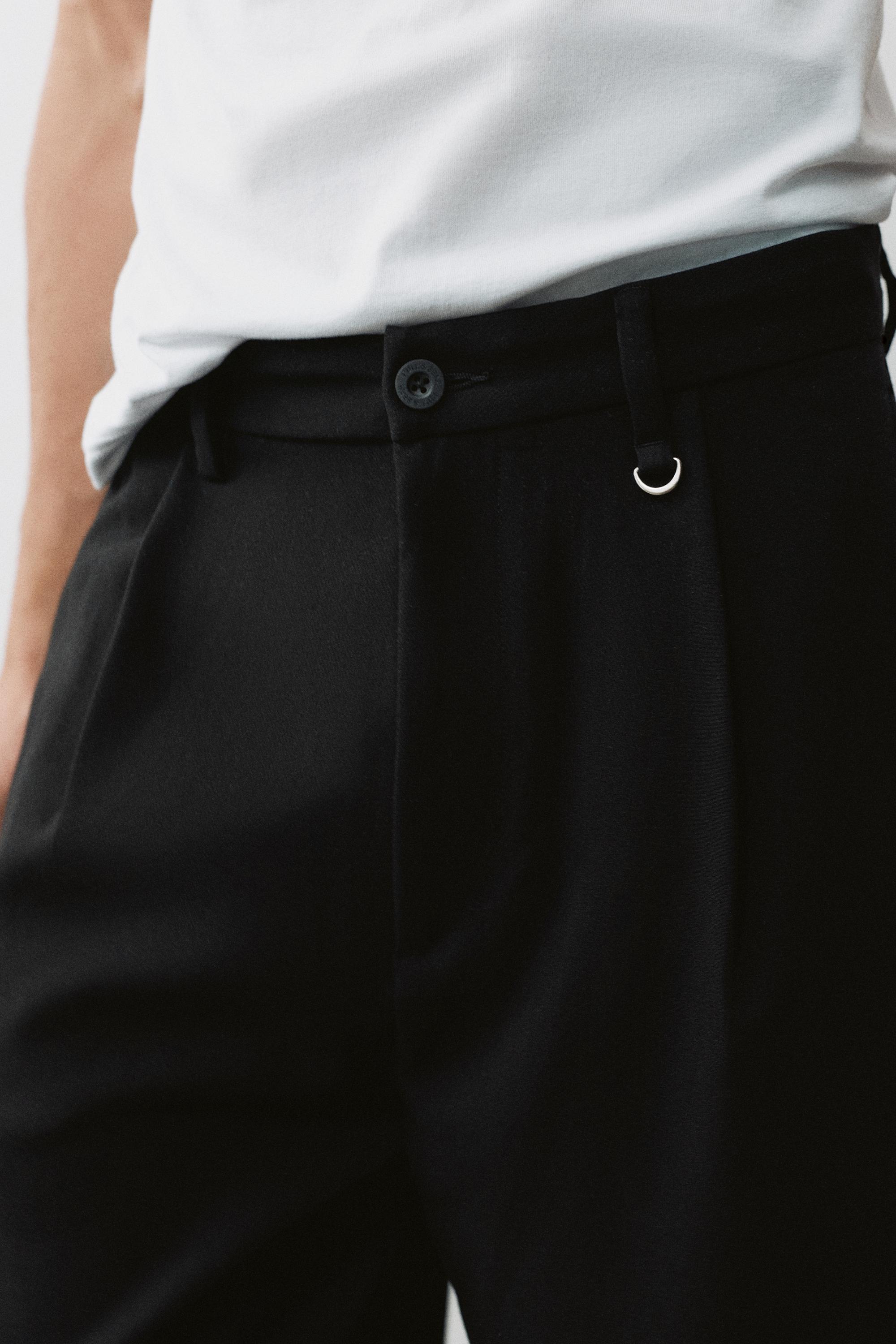 Tailored darted trousers — Black
