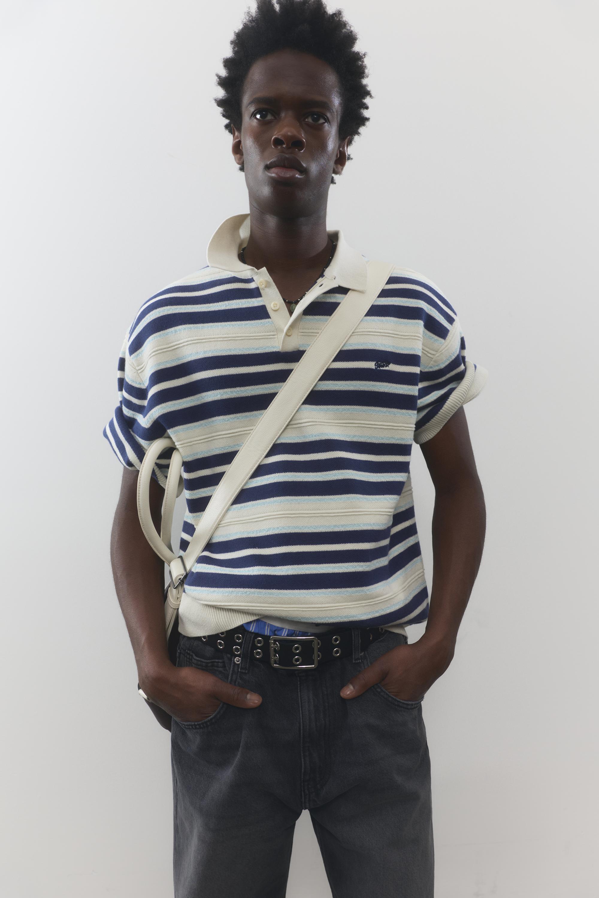 STWD çizgili örme polo - Görsel 12
