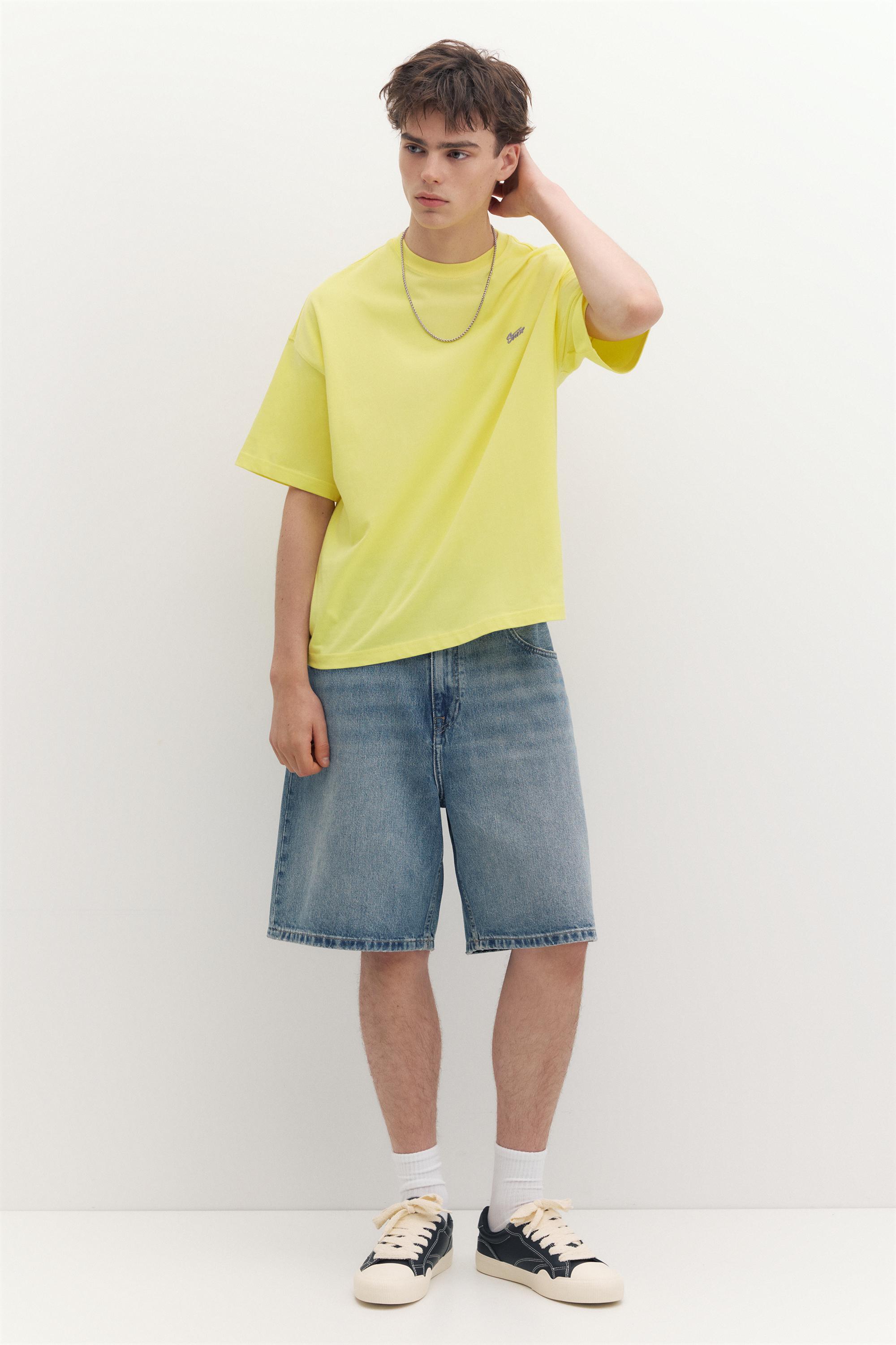 STWD logo boxy T-shirt — Yellow