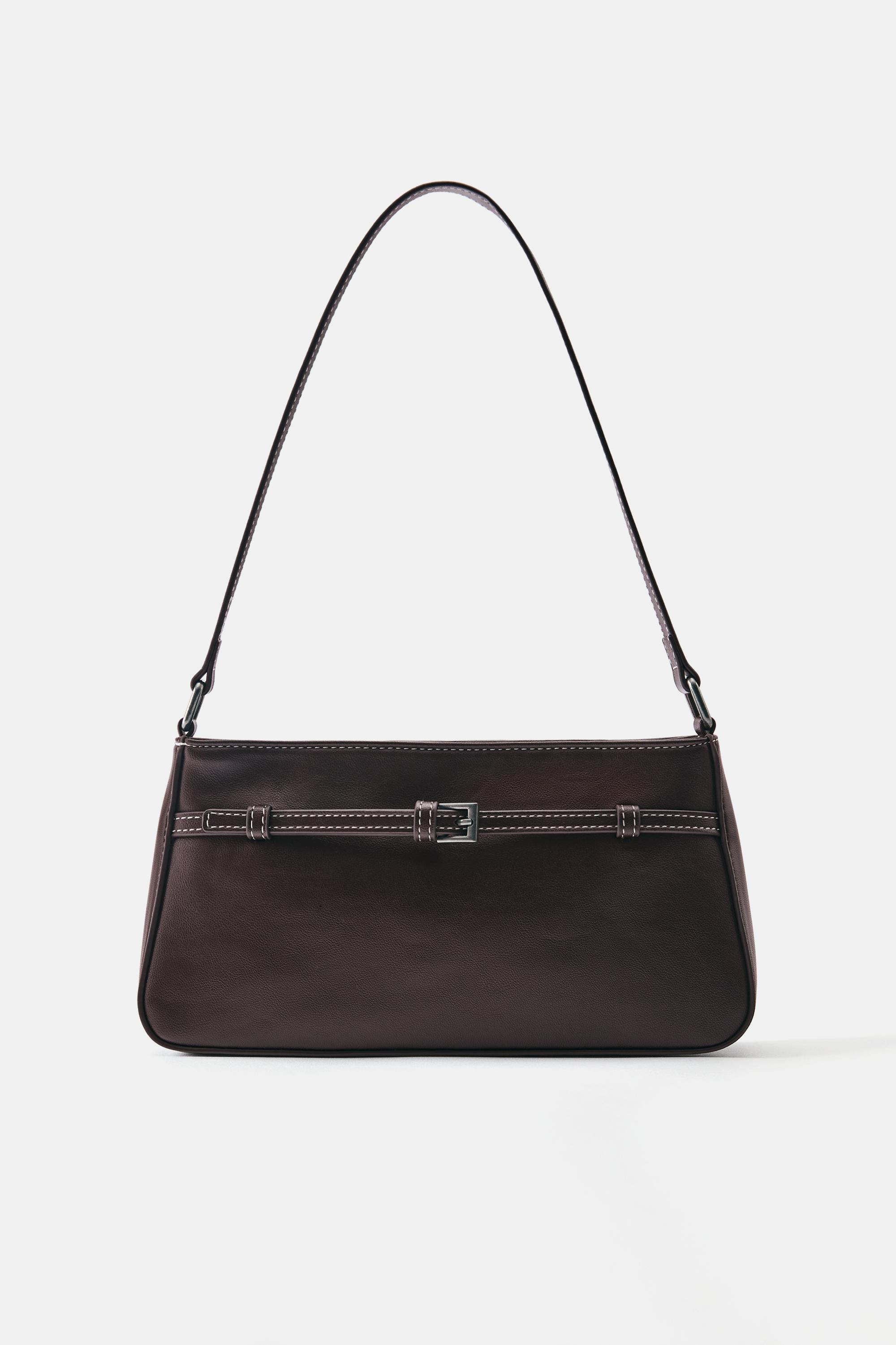 Buckle shoulder bag — Brown