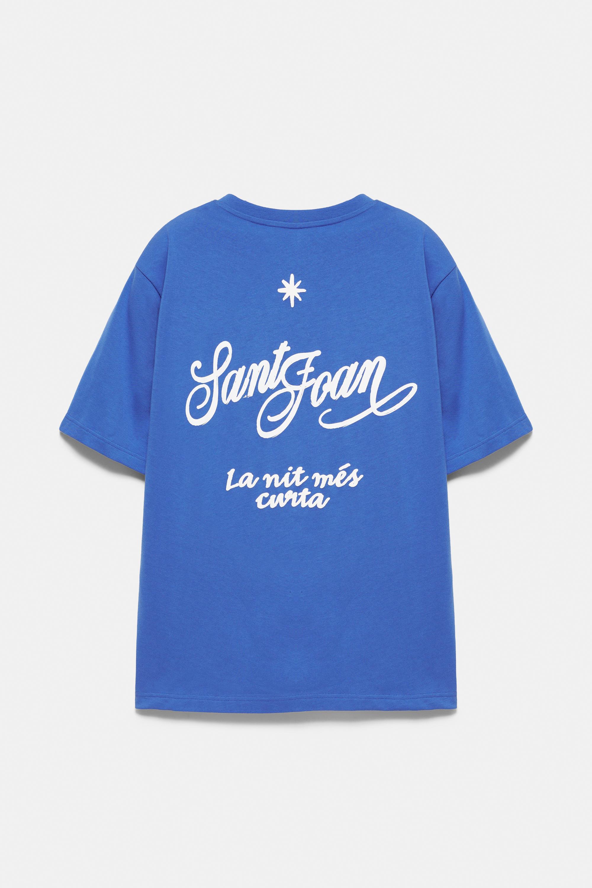 Oversize Sant Joan T-shirt — Deep blue