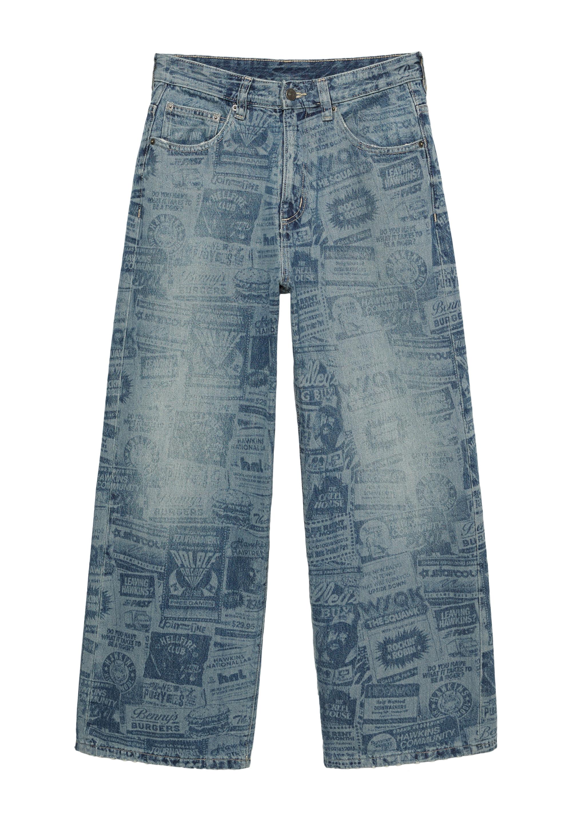 Stranger Things wide-leg jeans — Medium blue