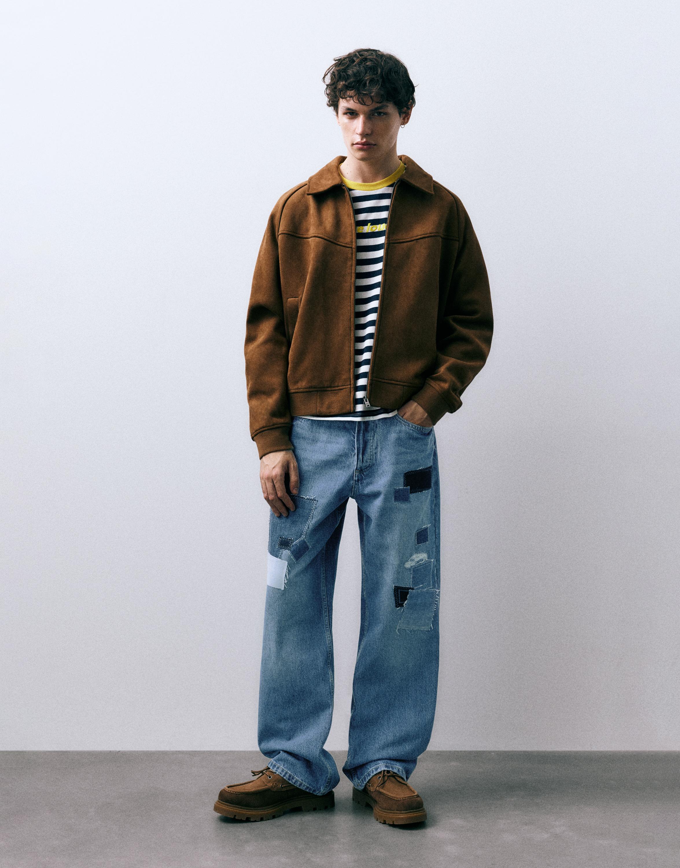 Patchwork baggy jean - Görsel 24