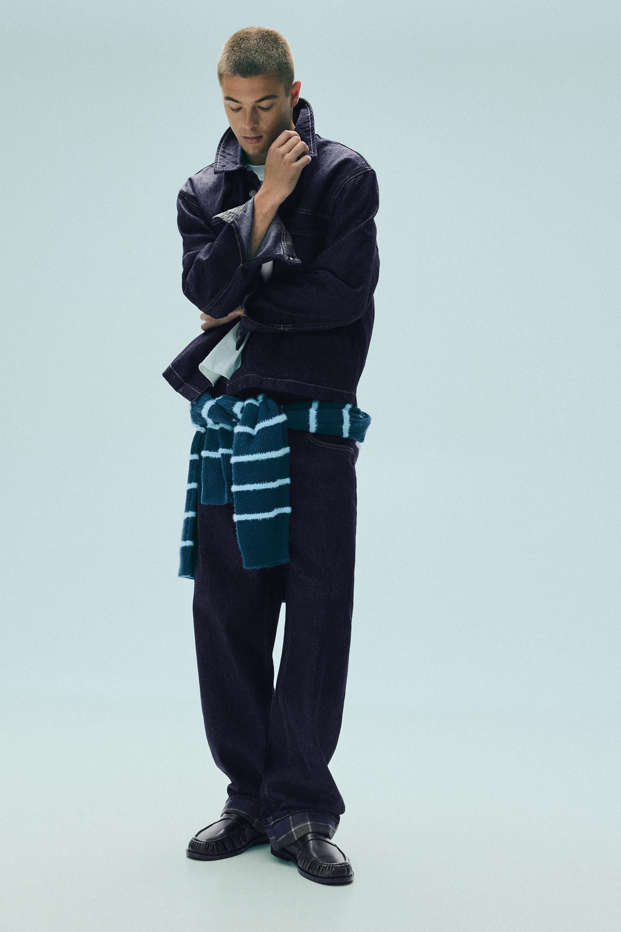 Pull&Bear Kareli paça devetli jean görsel 2