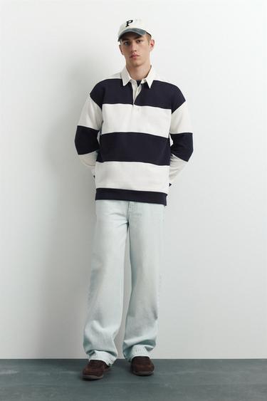 Long sleeve striped polo shirt — Off white 5