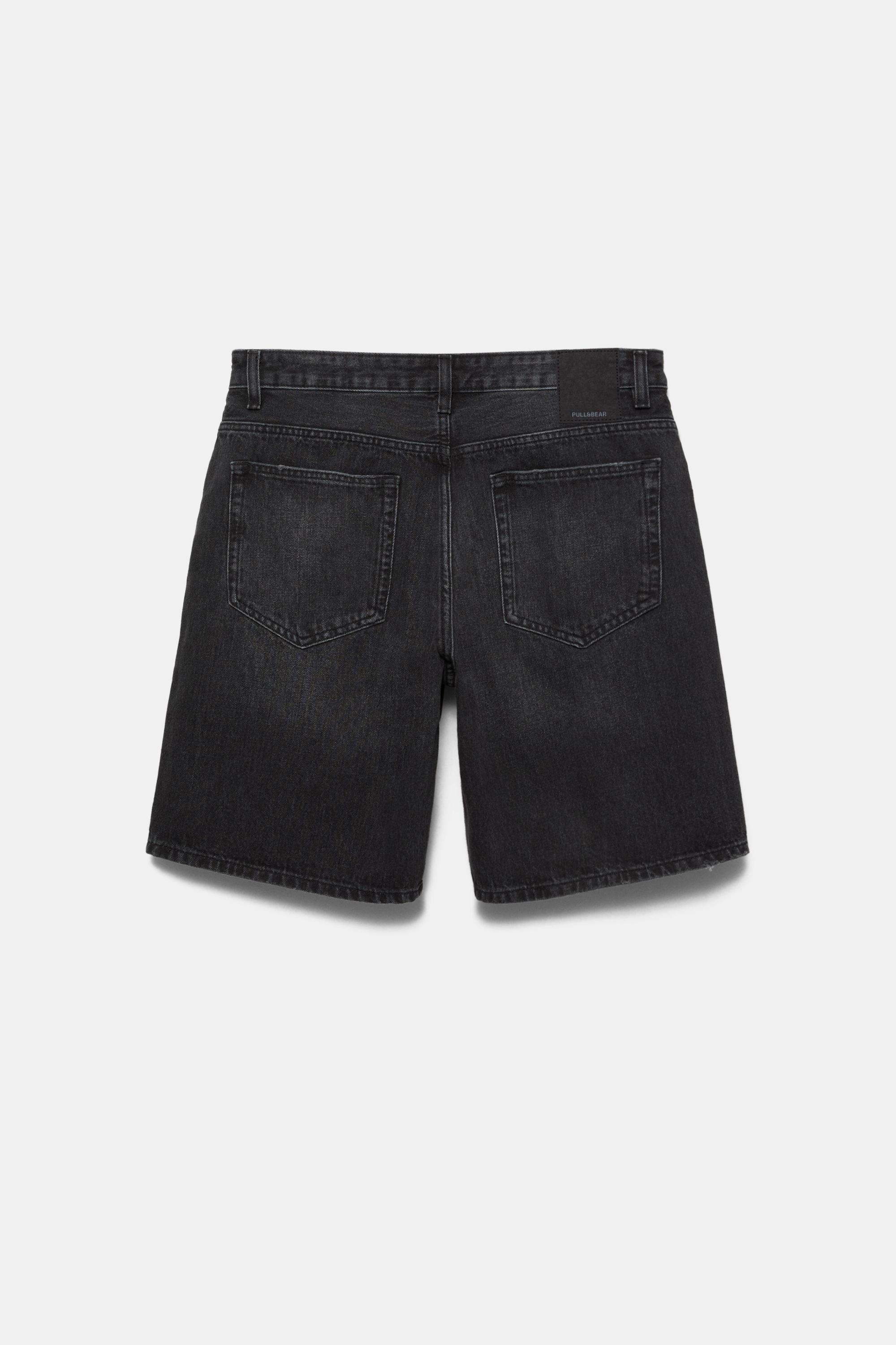 Standard denim Bermuda shorts — Faded black