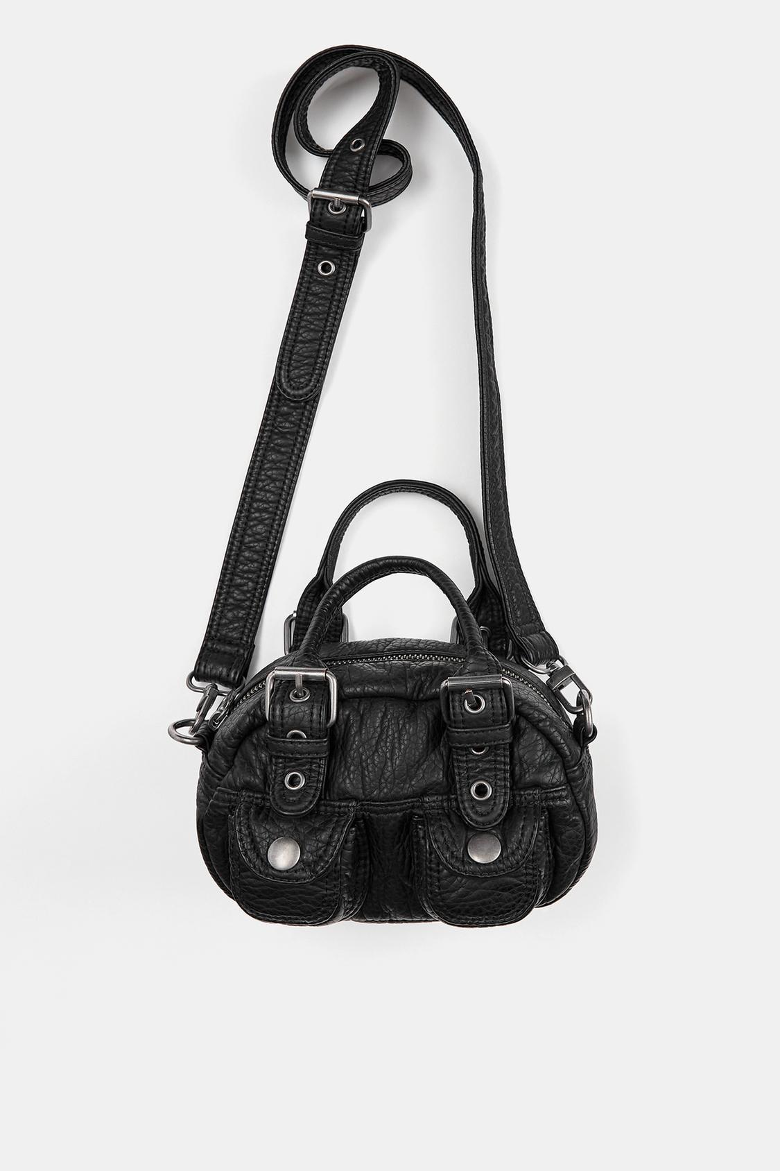 Mini creased-effect messenger bag - pull&bear
