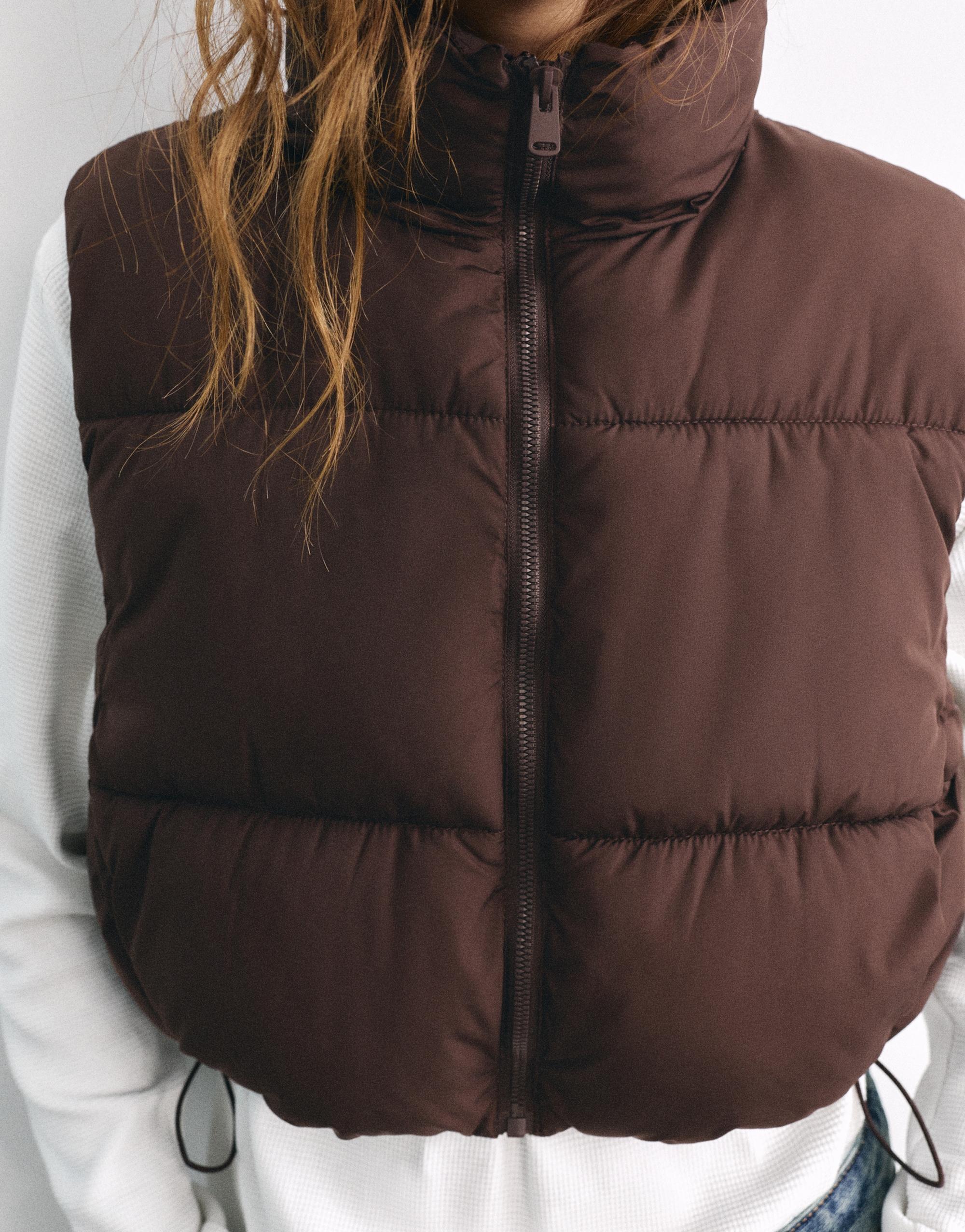 Padded gilet — Brown