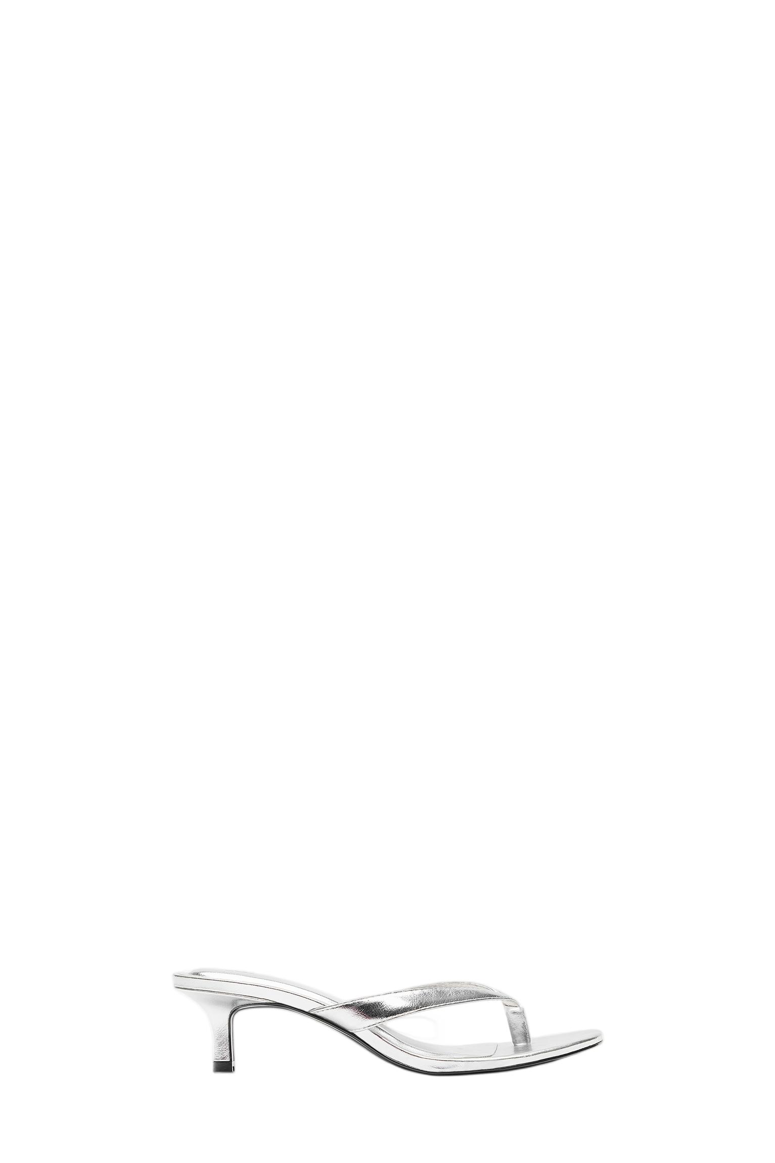 Metalik topuklu sandalet - Görsel 11